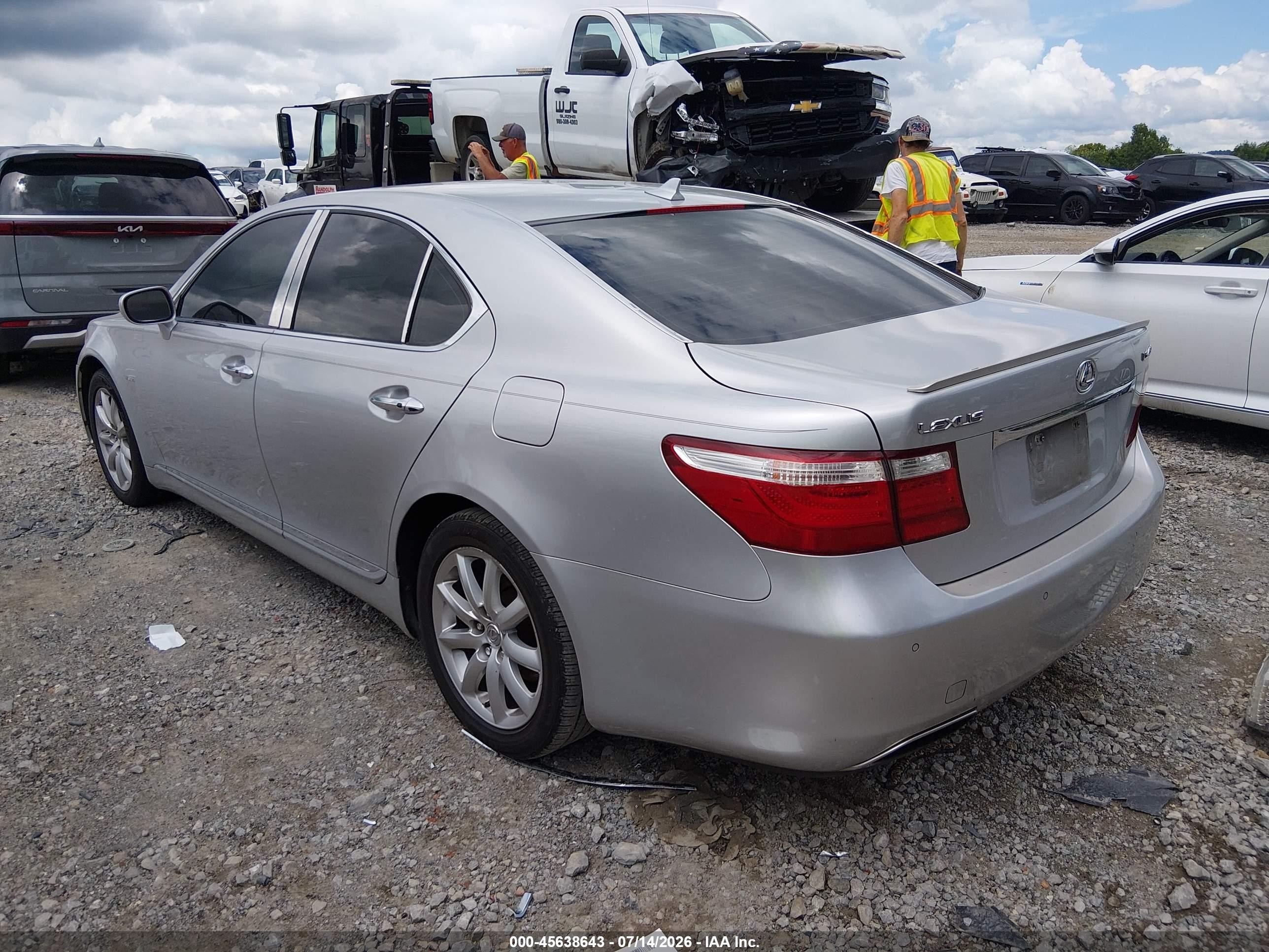 2007 Lexus Ls 460   Silver vin: JTHBL46F675041974