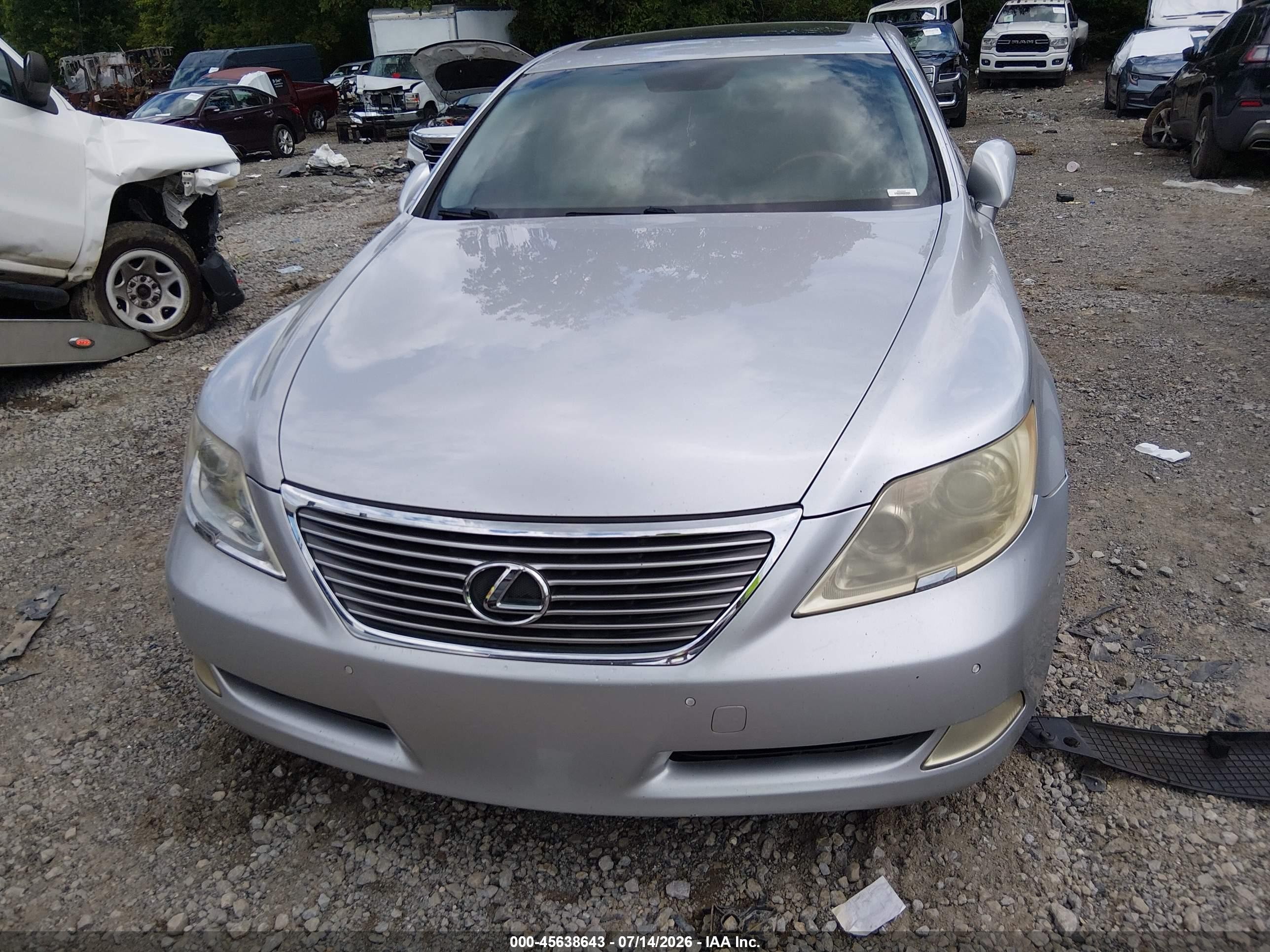2007 Lexus Ls 460   Silver vin: JTHBL46F675041974