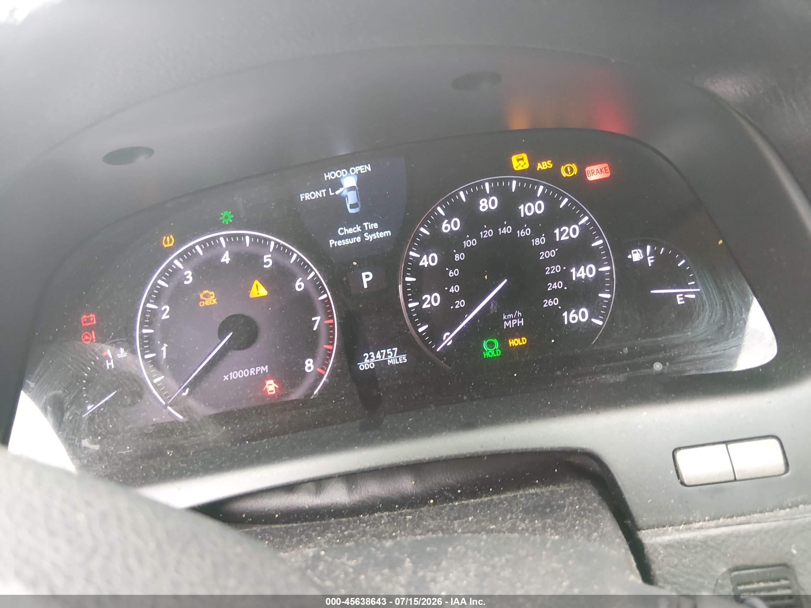 2007 Lexus Ls 460   Silver vin: JTHBL46F675041974