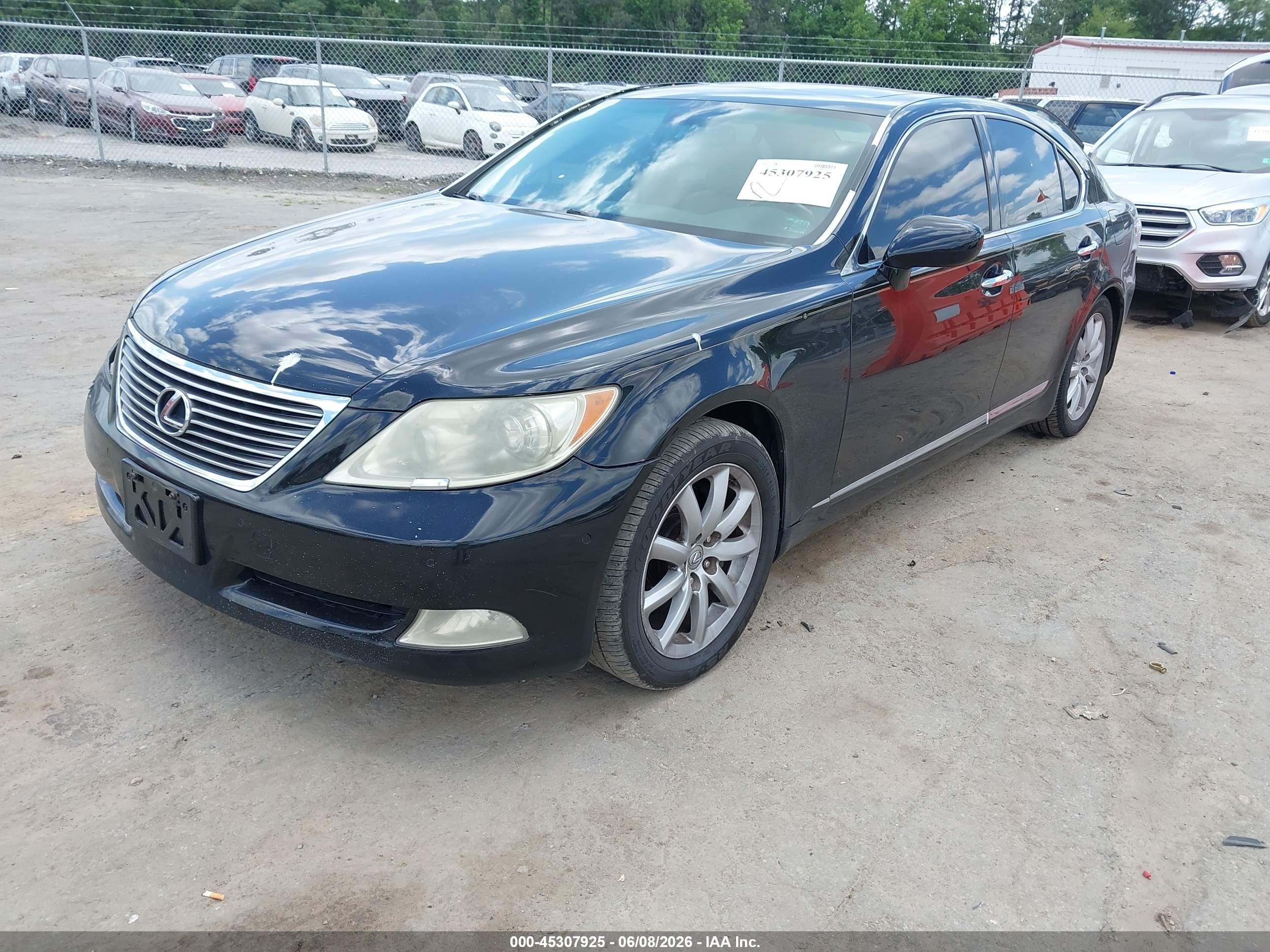 2008 Lexus Ls 460 Black vin: JTHBL46F685060333