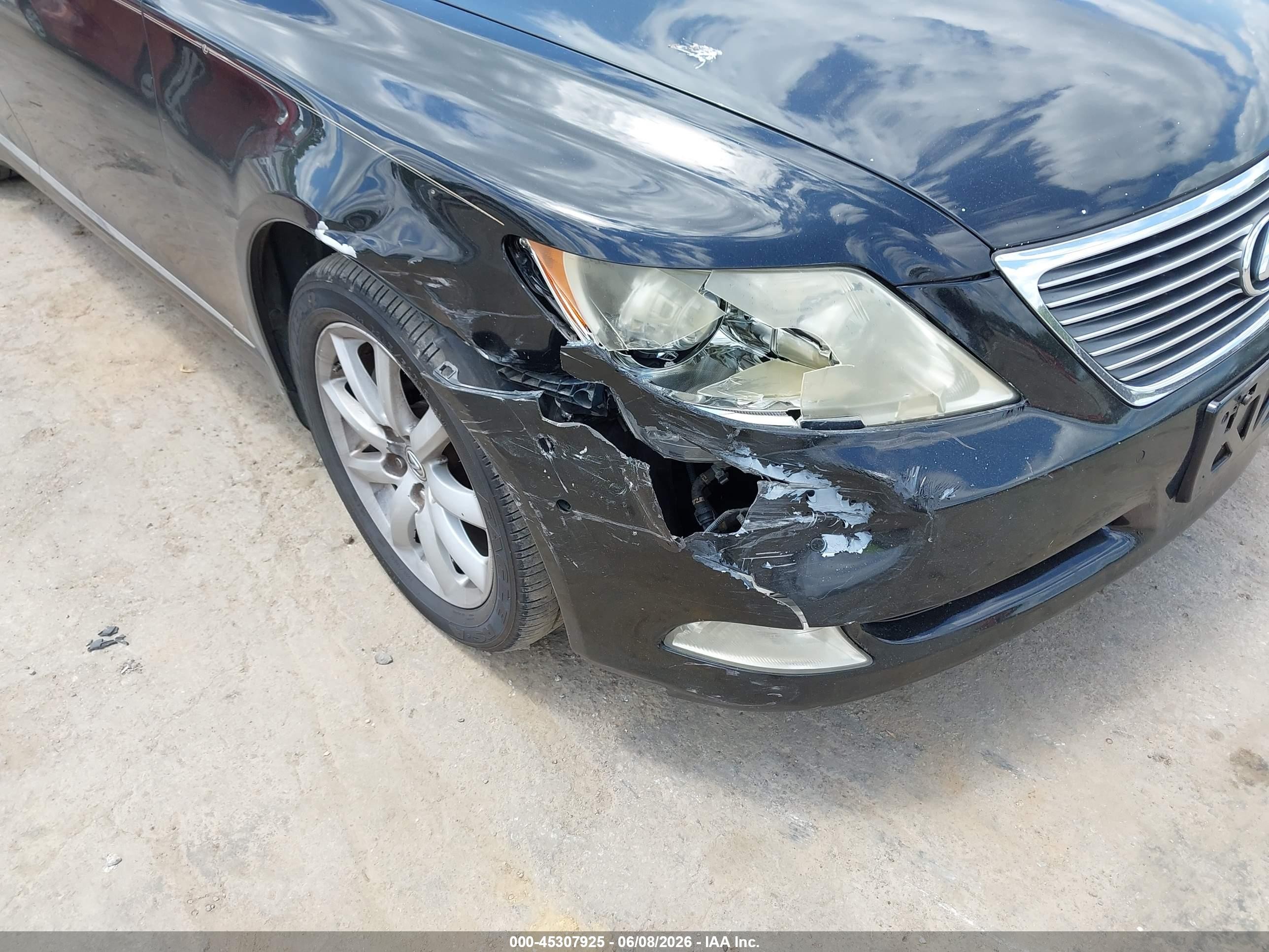 2008 Lexus Ls 460 Black vin: JTHBL46F685060333