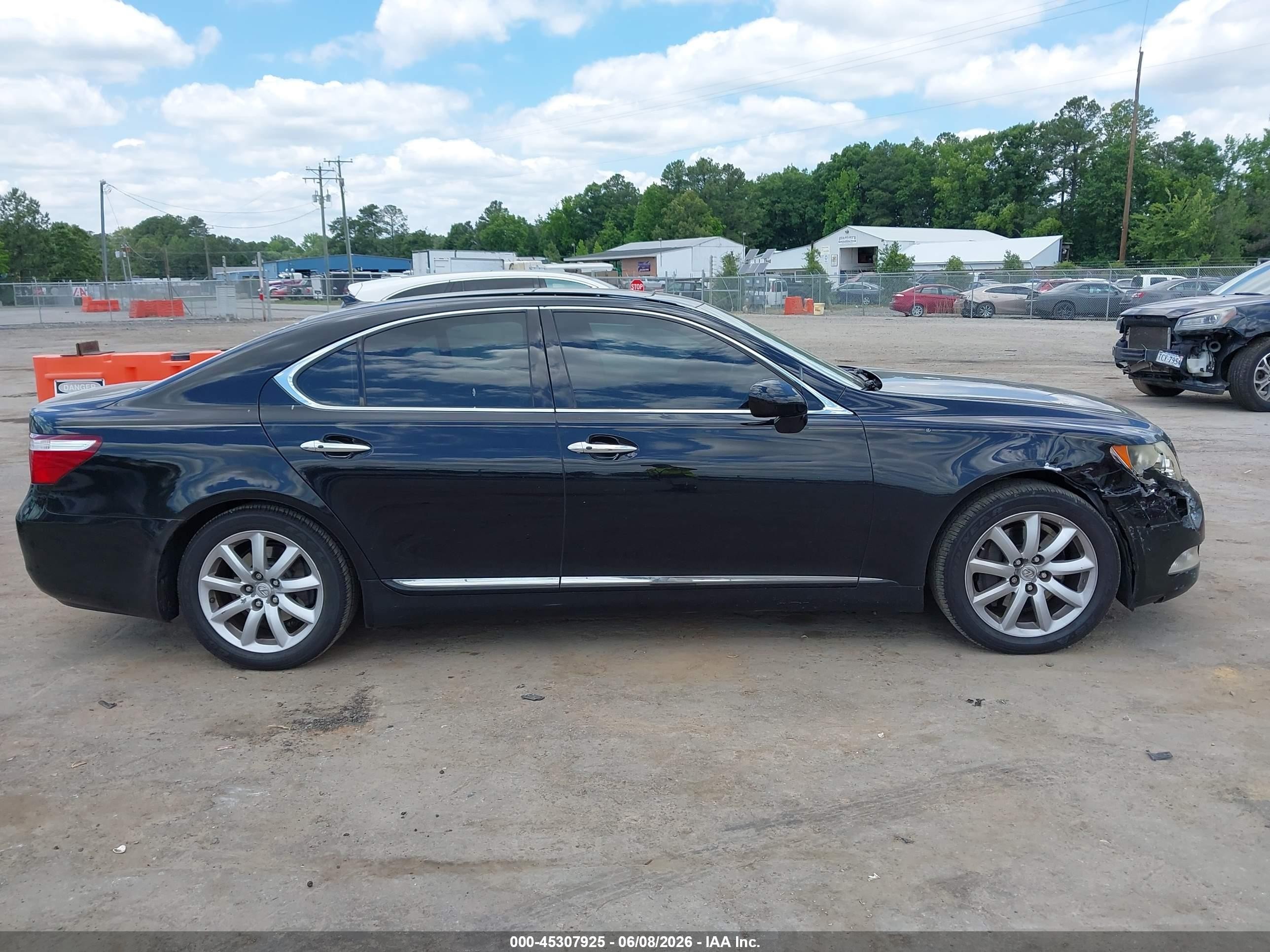 2008 Lexus Ls 460 Black vin: JTHBL46F685060333