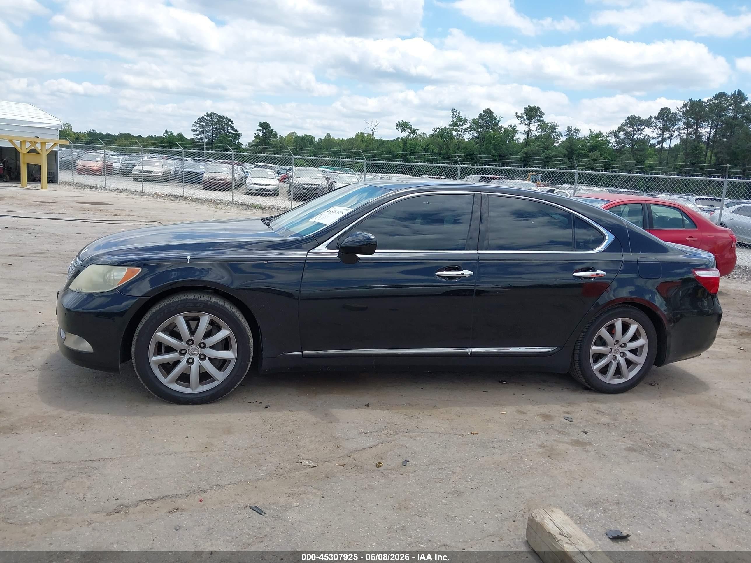 2008 Lexus Ls 460 Black vin: JTHBL46F685060333