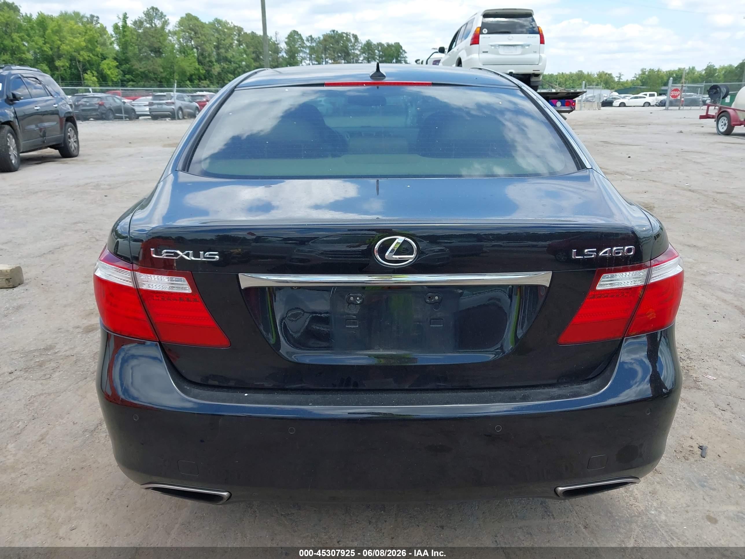 2008 Lexus Ls 460 Black vin: JTHBL46F685060333