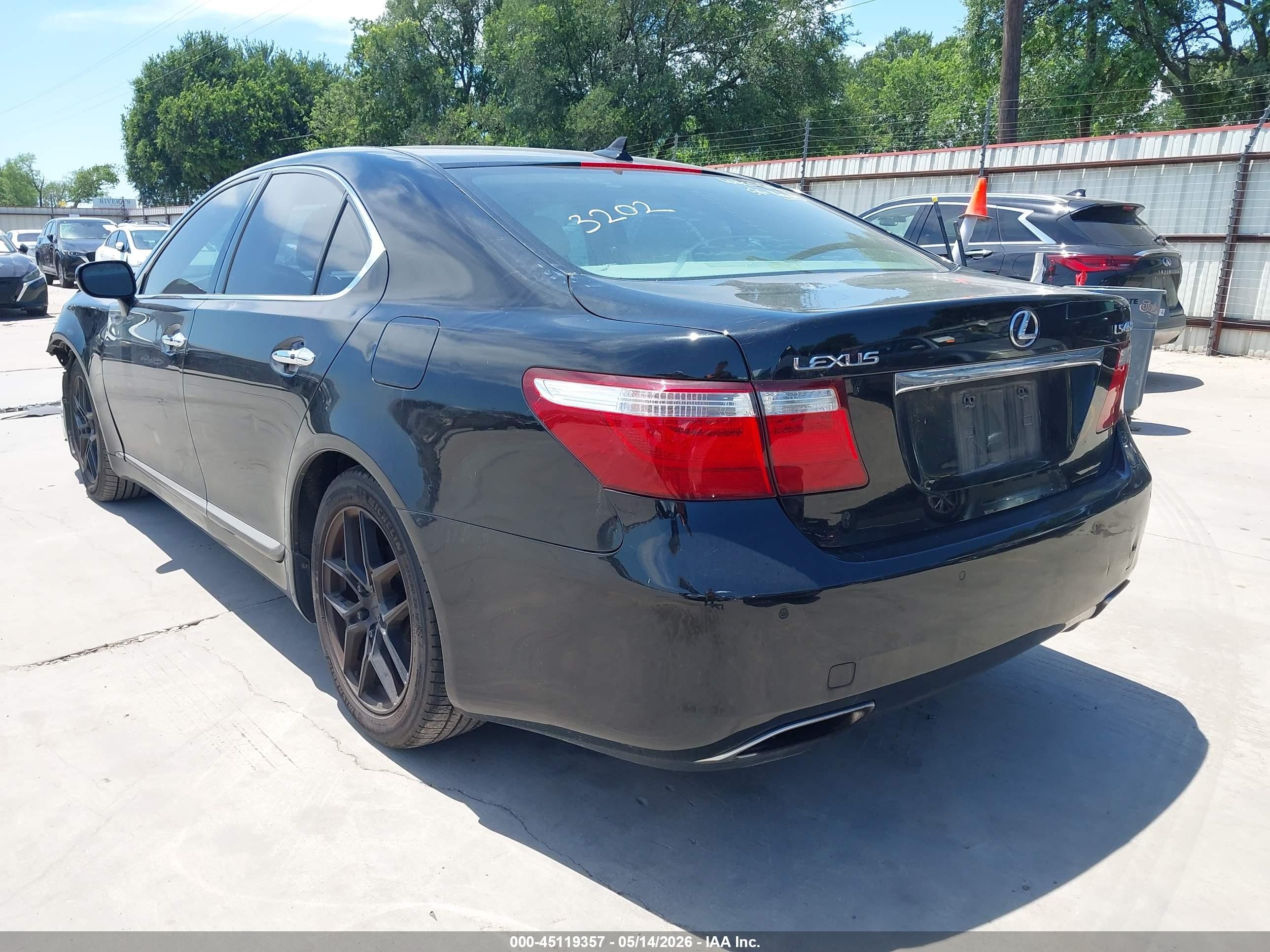 2008 Lexus Ls 460   Black vin: JTHBL46F685063202