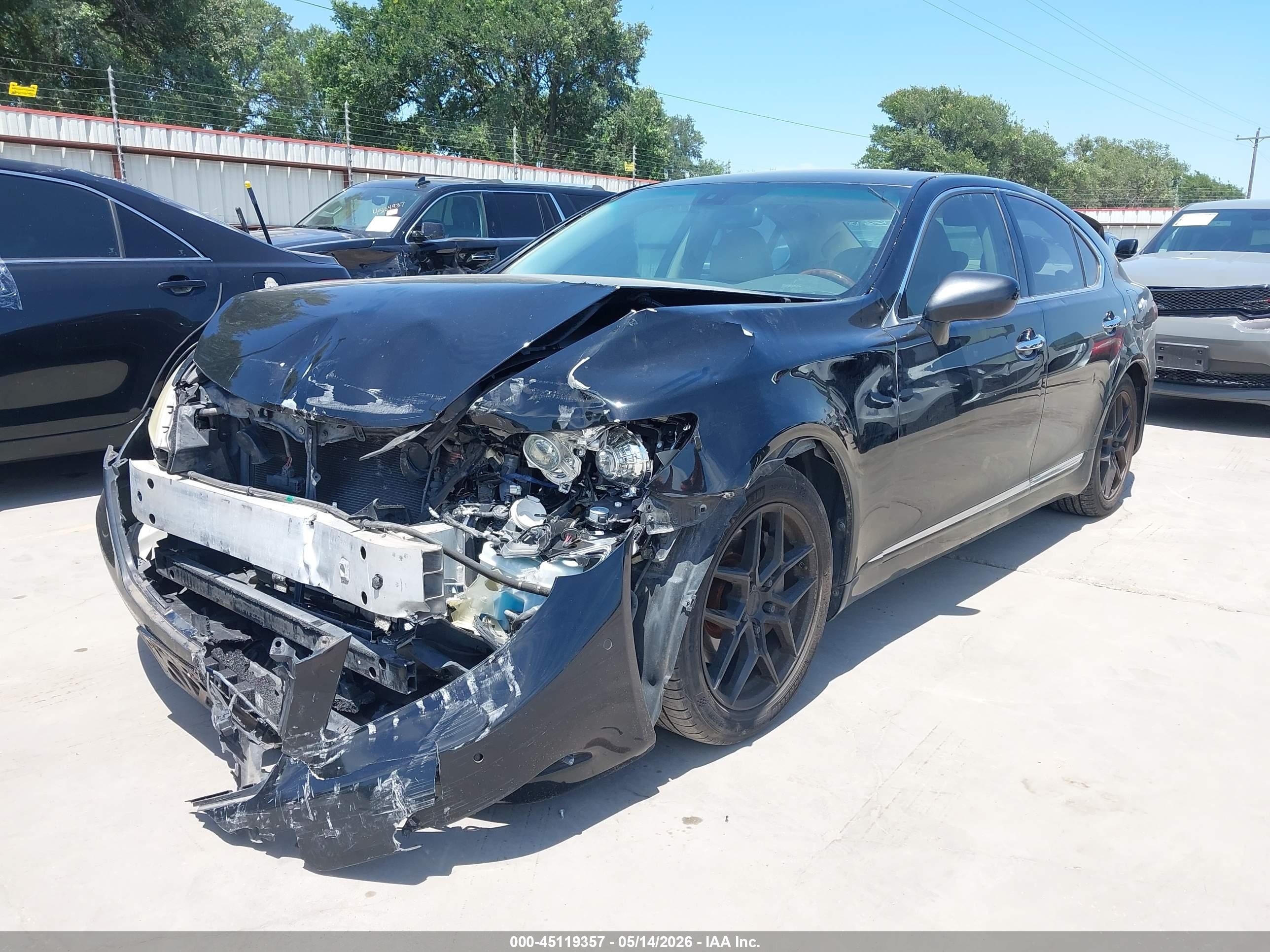 2008 Lexus Ls 460   Black vin: JTHBL46F685063202