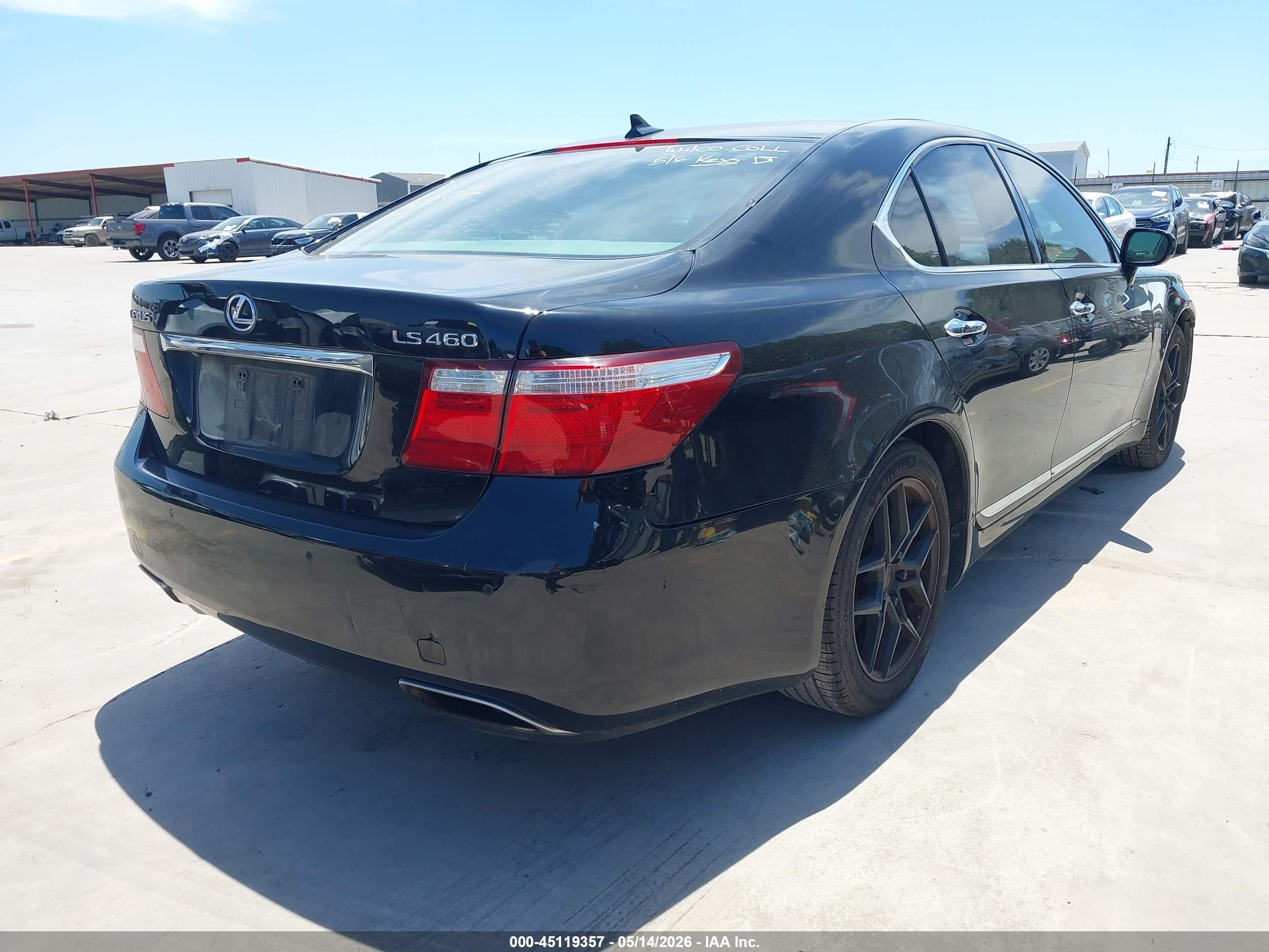 2008 Lexus Ls 460   Black vin: JTHBL46F685063202