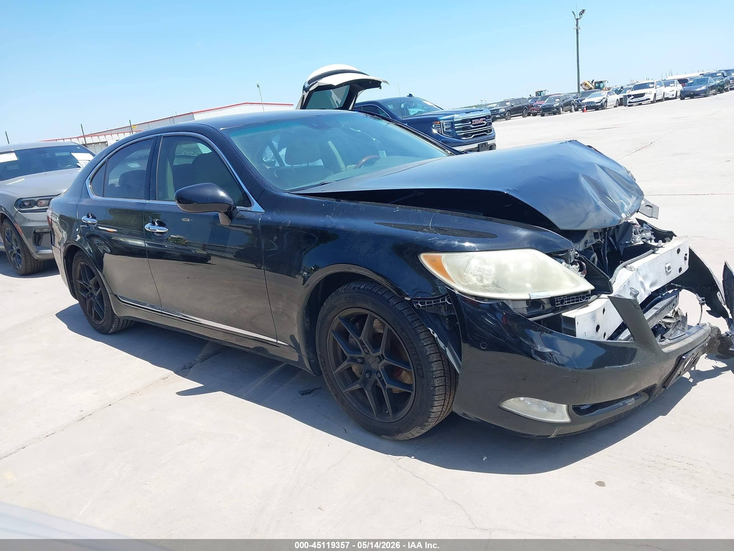 2008 Lexus Ls 460   Black vin: JTHBL46F685063202