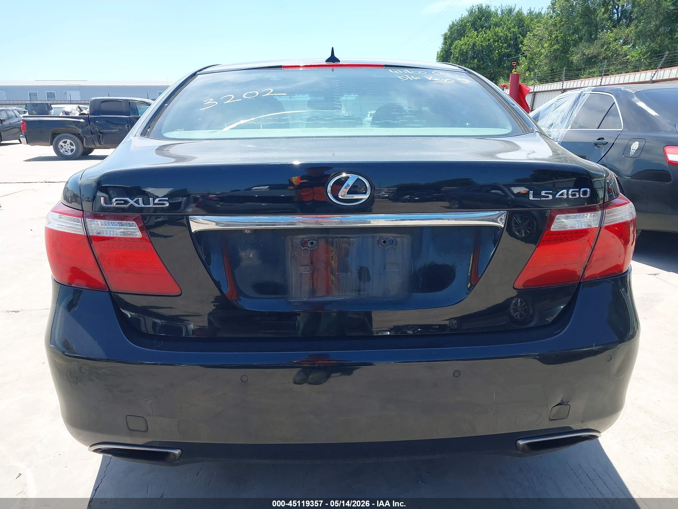 2008 Lexus Ls 460   Black vin: JTHBL46F685063202