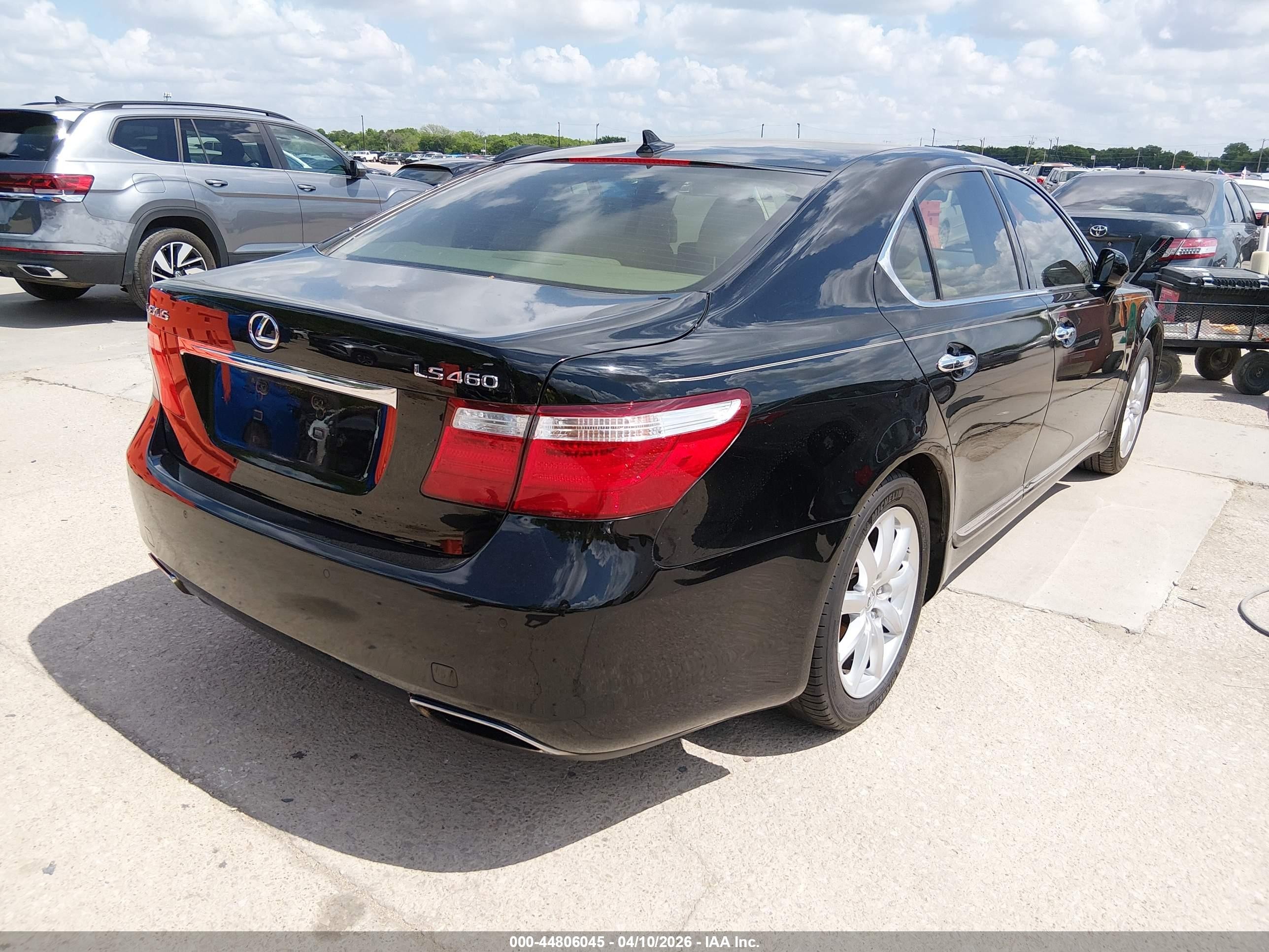2008 Lexus Ls 460   Black vin: JTHBL46F685070036