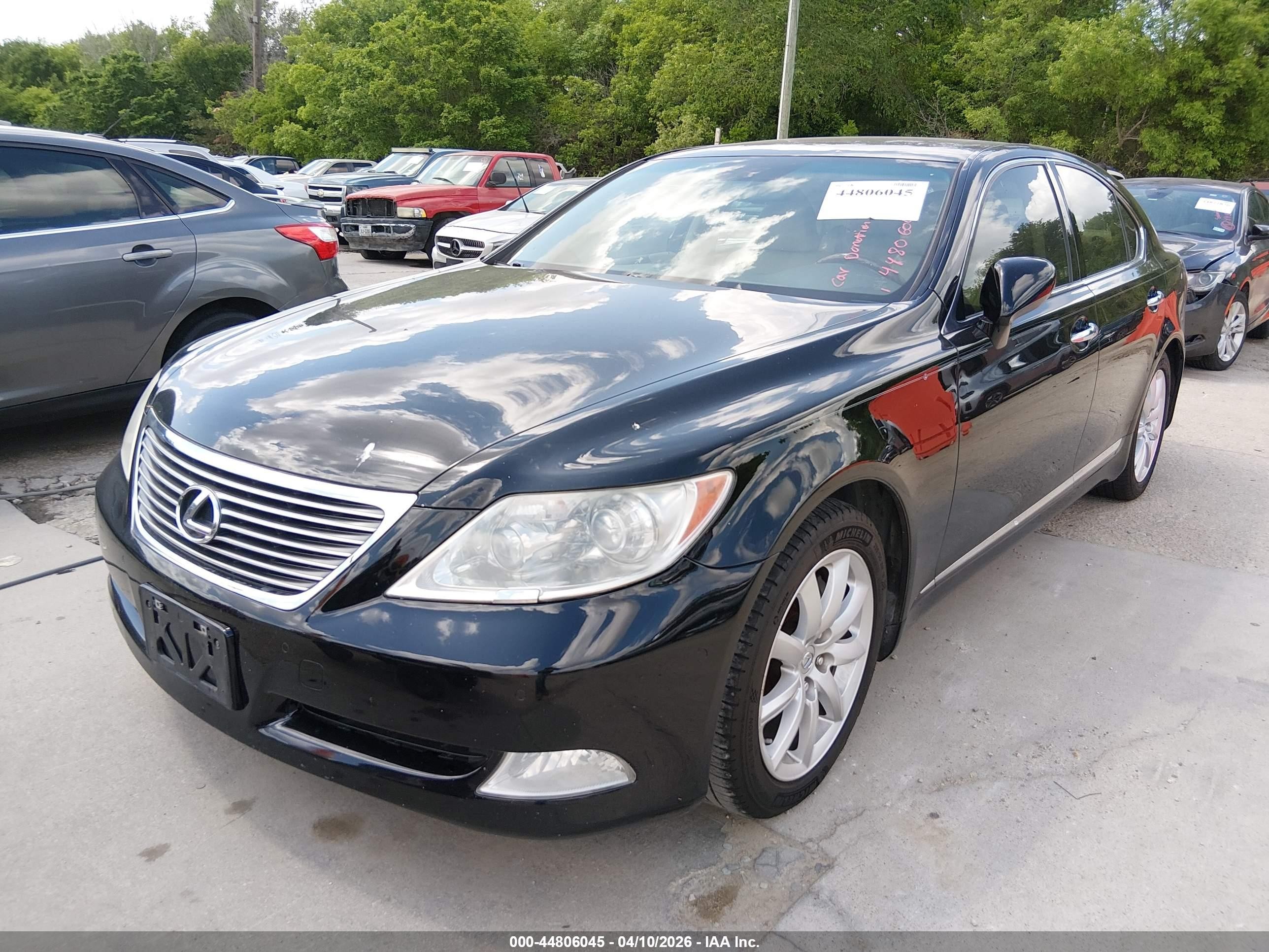 2008 Lexus Ls 460   Black vin: JTHBL46F685070036