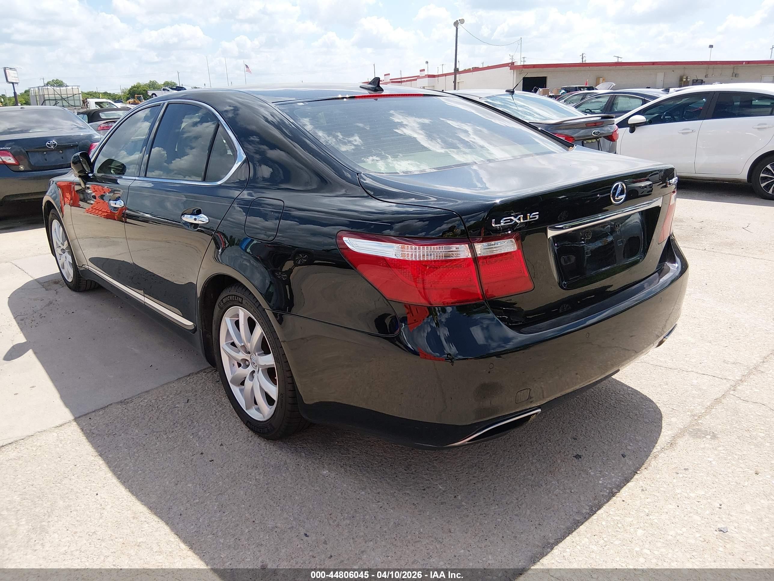 2008 Lexus Ls 460   Black vin: JTHBL46F685070036