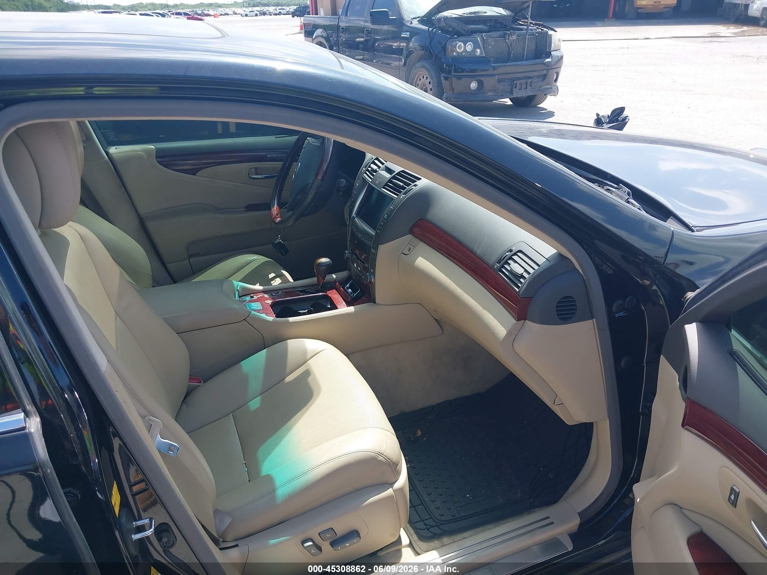 2008 Lexus Ls 460 Black vin: JTHBL46F685078749