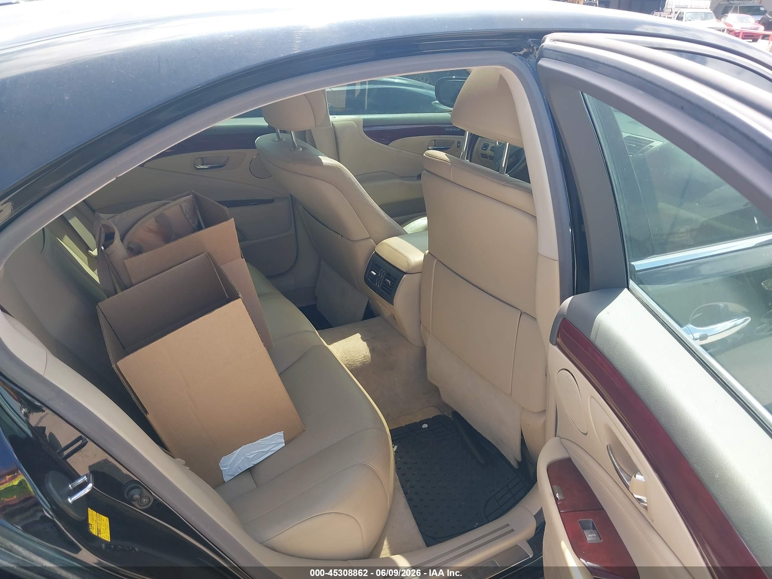 2008 Lexus Ls 460 Black vin: JTHBL46F685078749