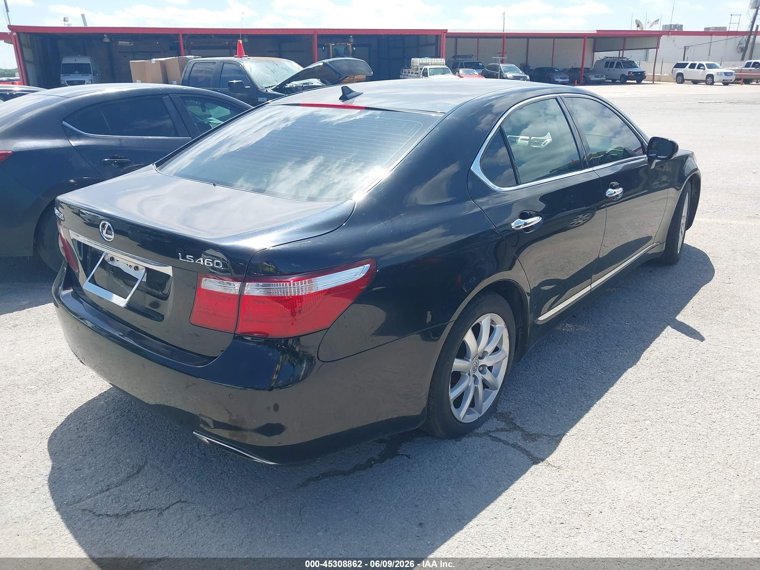 2008 Lexus Ls 460 Black vin: JTHBL46F685078749
