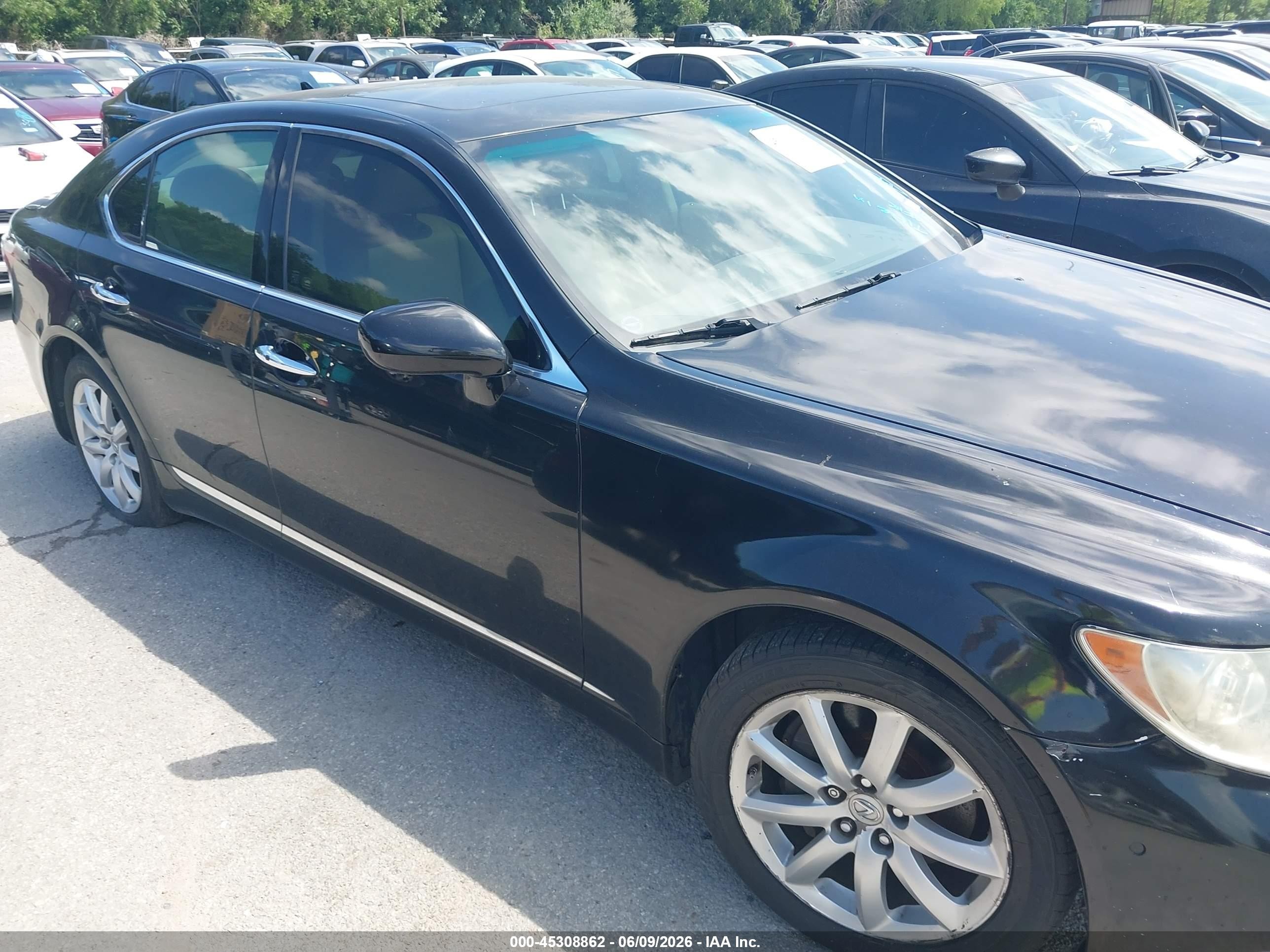 2008 Lexus Ls 460 Black vin: JTHBL46F685078749