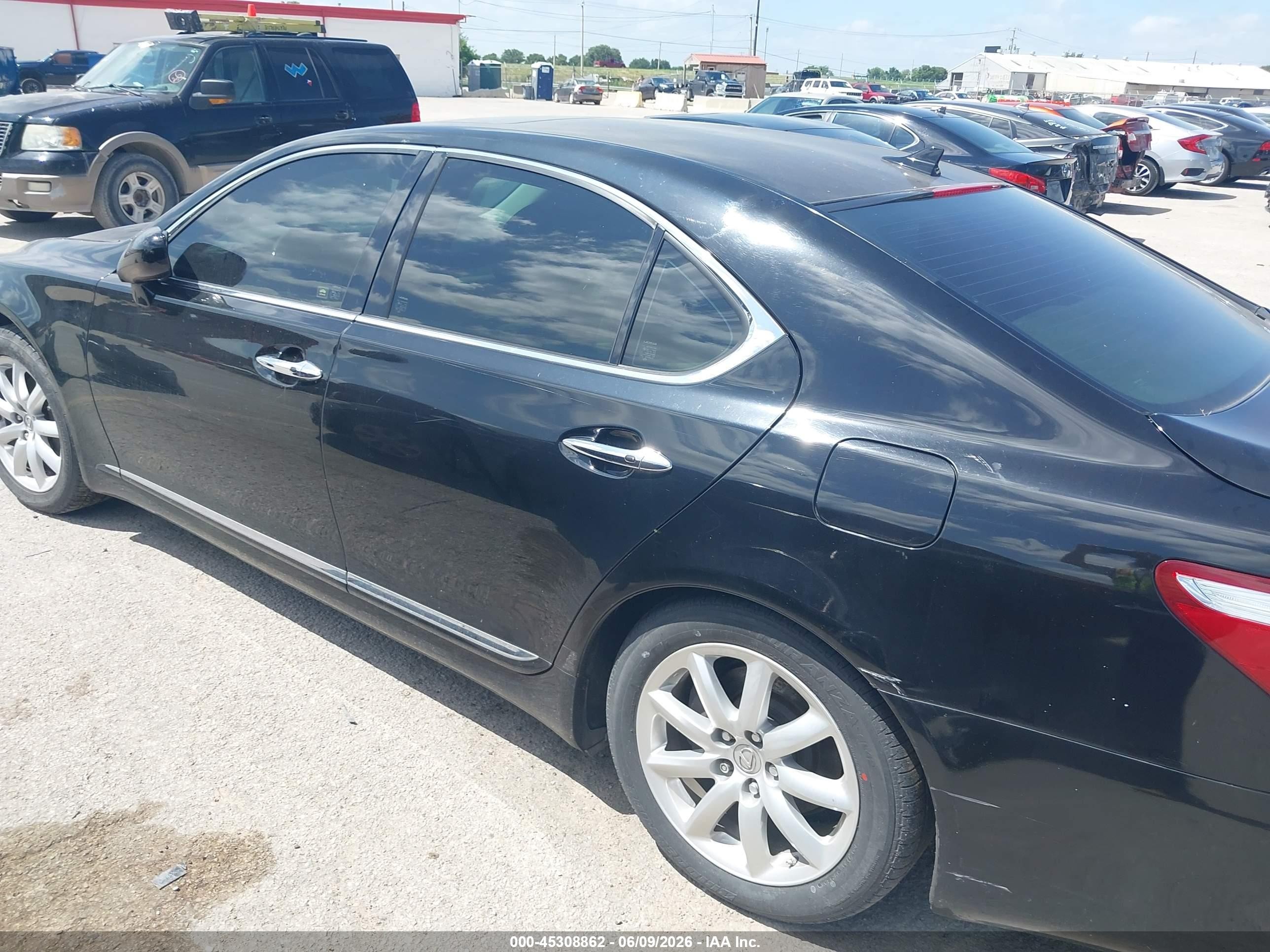 2008 Lexus Ls 460 Black vin: JTHBL46F685078749