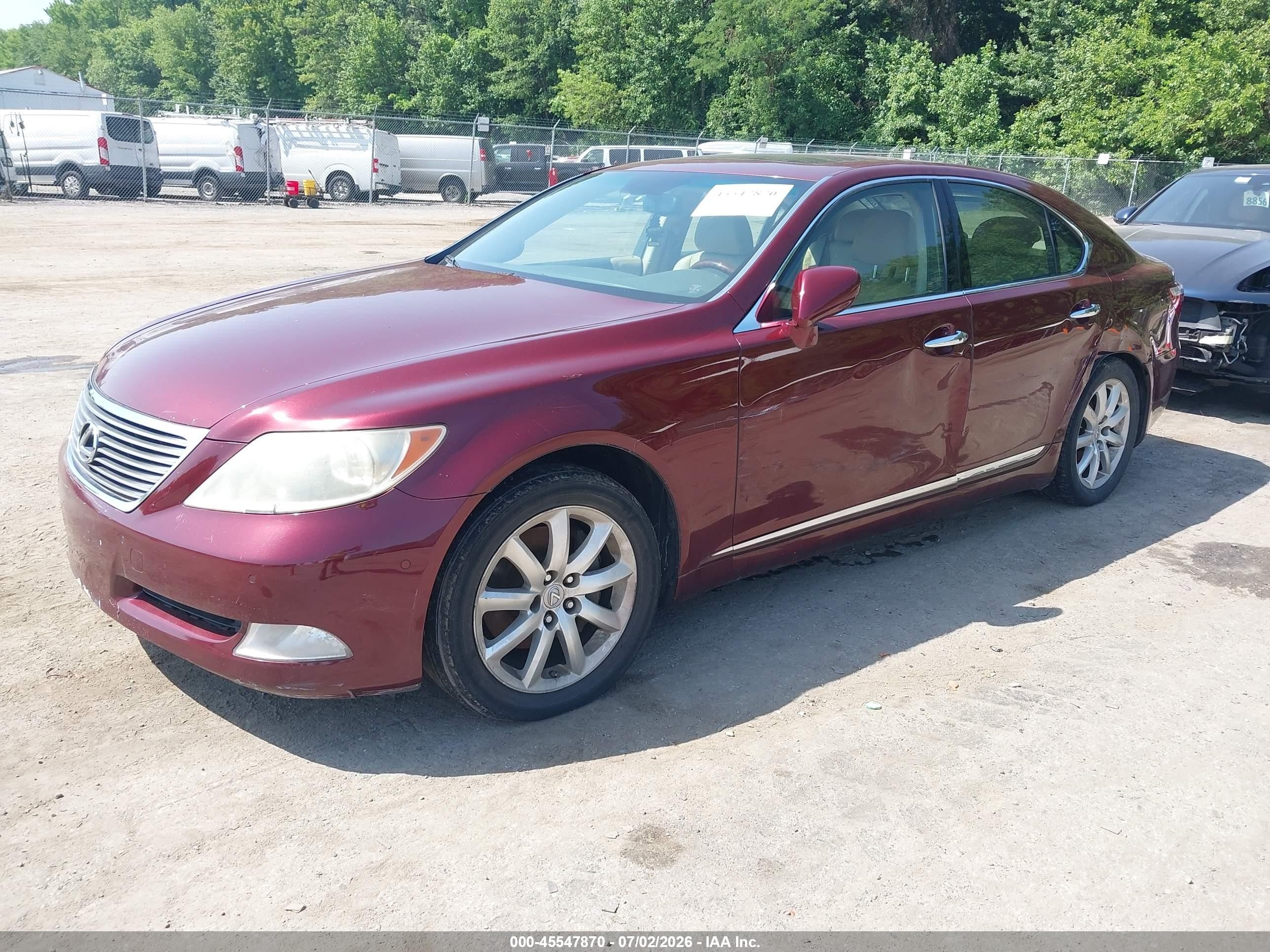 2008 Lexus Ls 460   Burgundy vin: JTHBL46F685081800