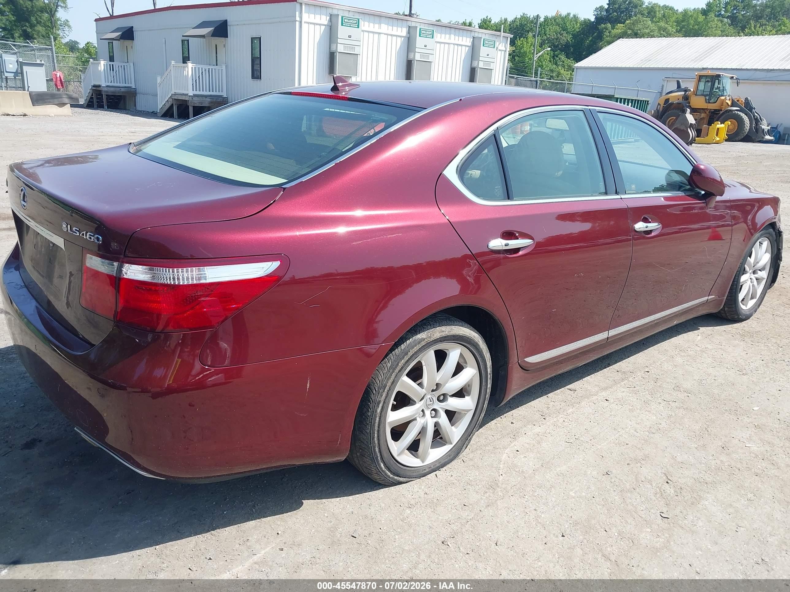 2008 Lexus Ls 460   Burgundy vin: JTHBL46F685081800