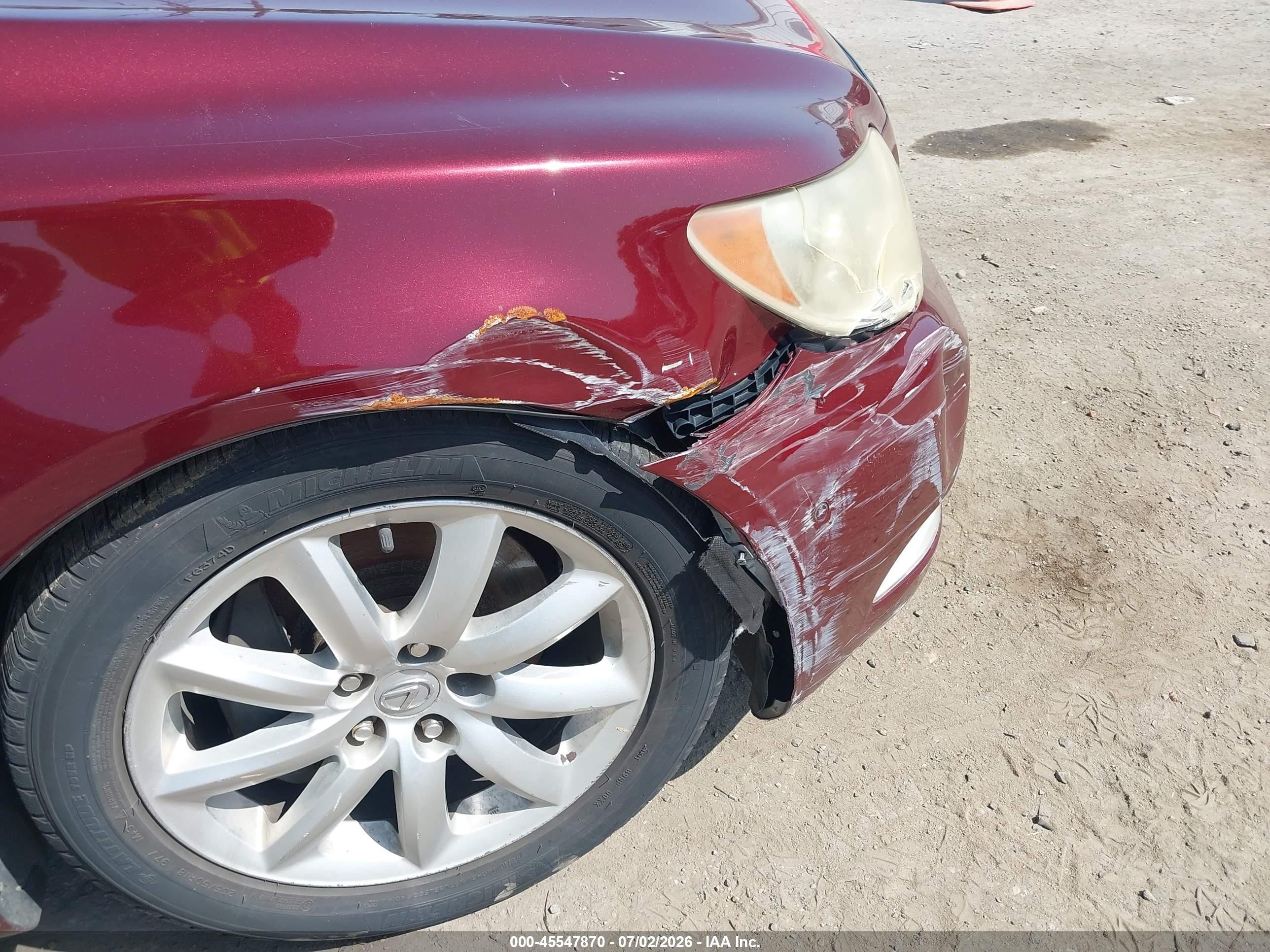 2008 Lexus Ls 460   Burgundy vin: JTHBL46F685081800