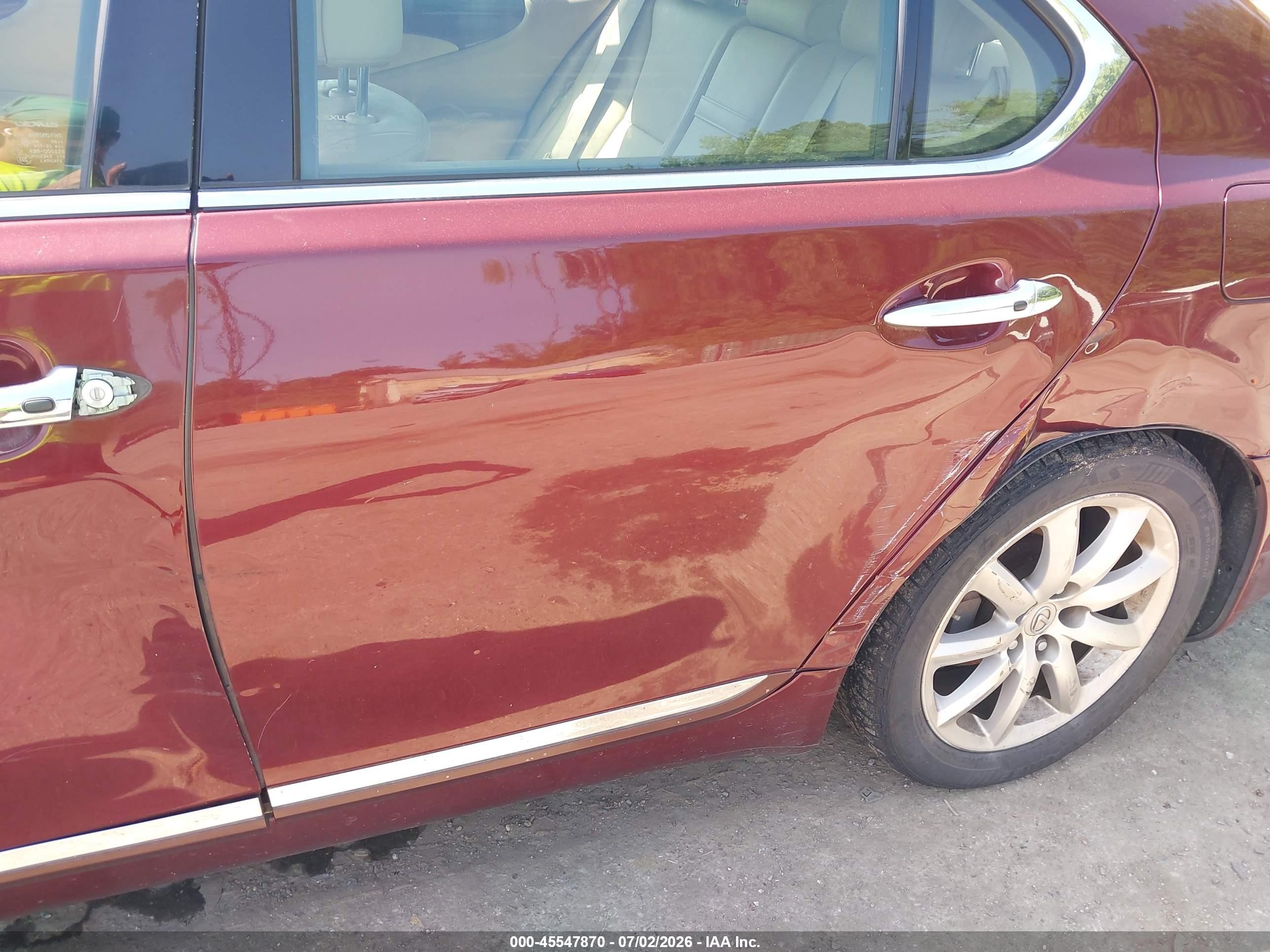 2008 Lexus Ls 460   Burgundy vin: JTHBL46F685081800