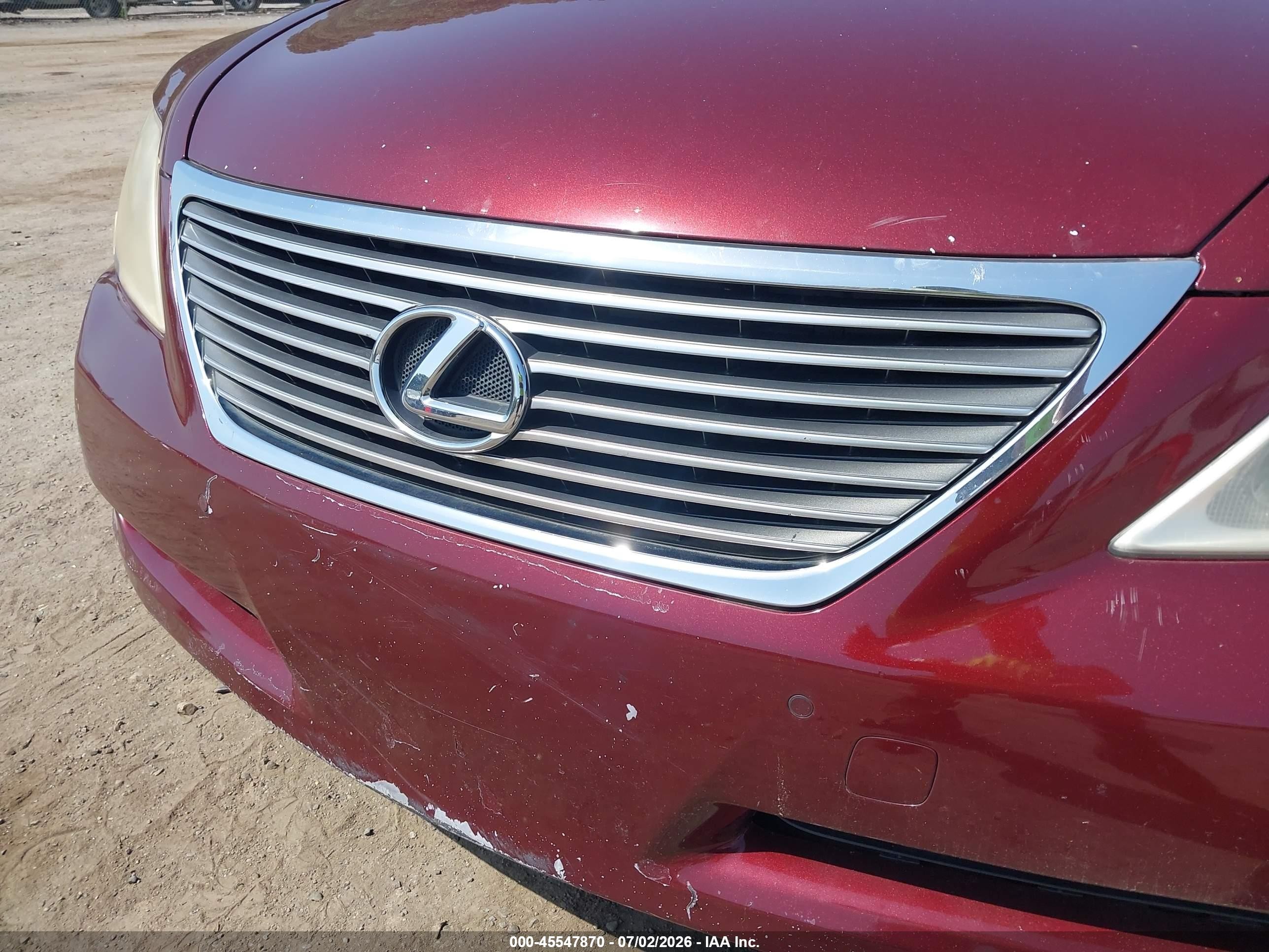 2008 Lexus Ls 460   Burgundy vin: JTHBL46F685081800
