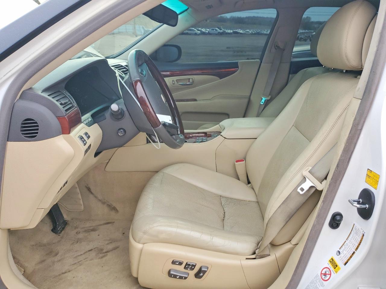 2008 Lexus Ls 460 Base White vin: JTHBL46F685083806