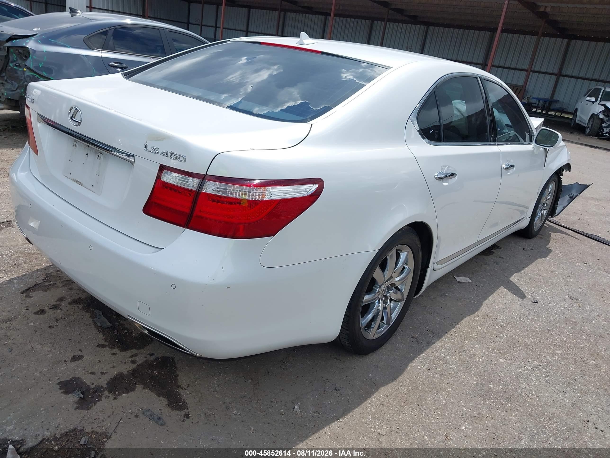 2009 Lexus Ls 460   White vin: JTHBL46F695087257