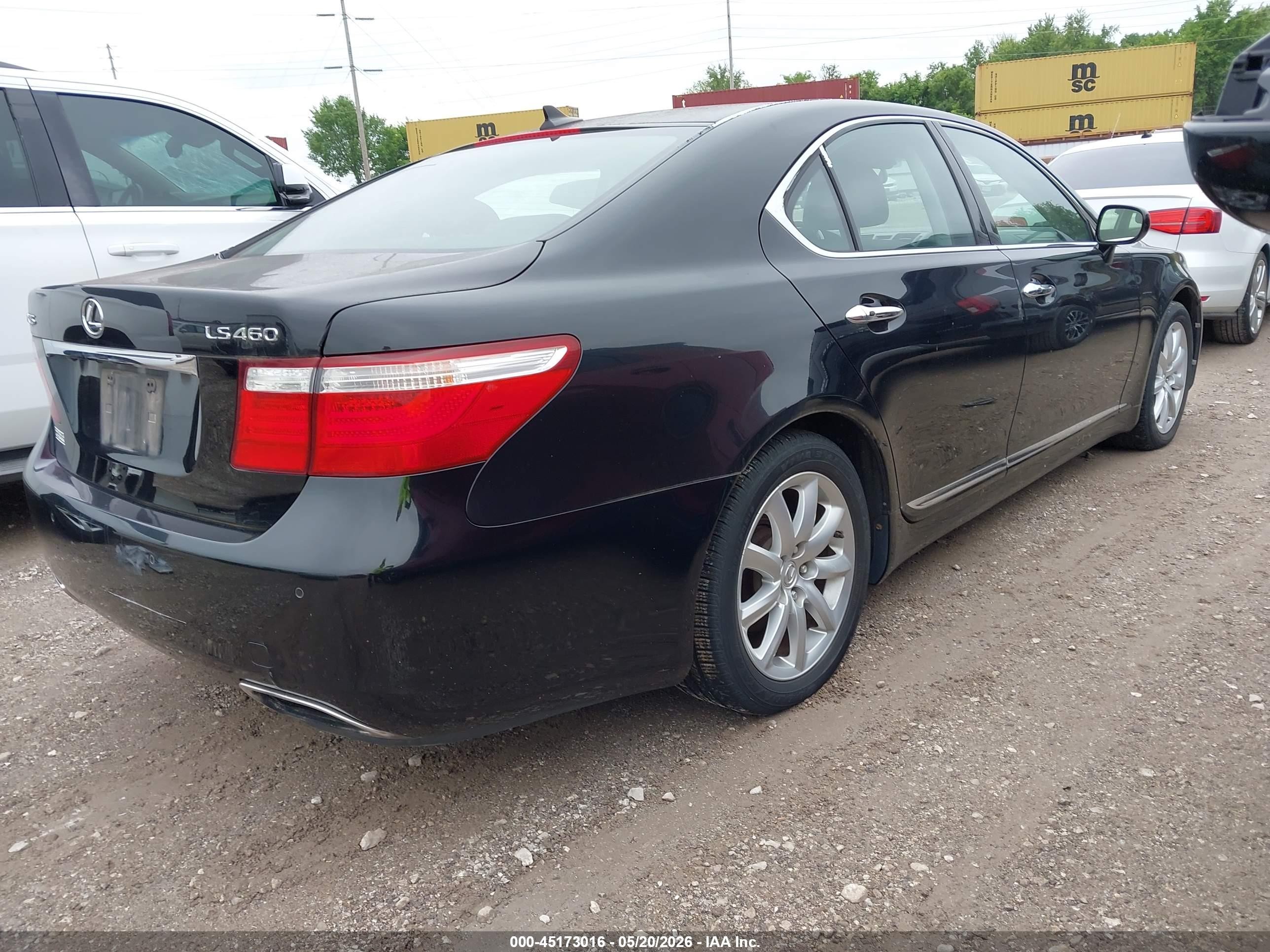 2007 Lexus Ls 460   Black vin: JTHBL46F775012418