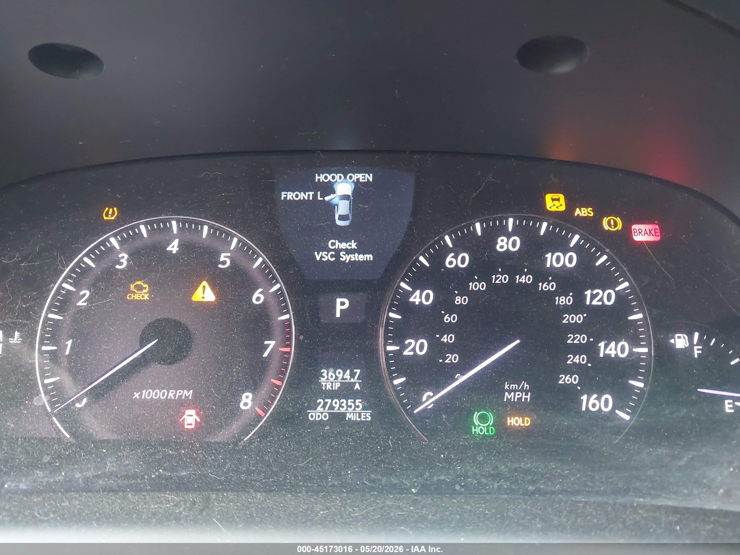 2007 Lexus Ls 460   Black vin: JTHBL46F775012418