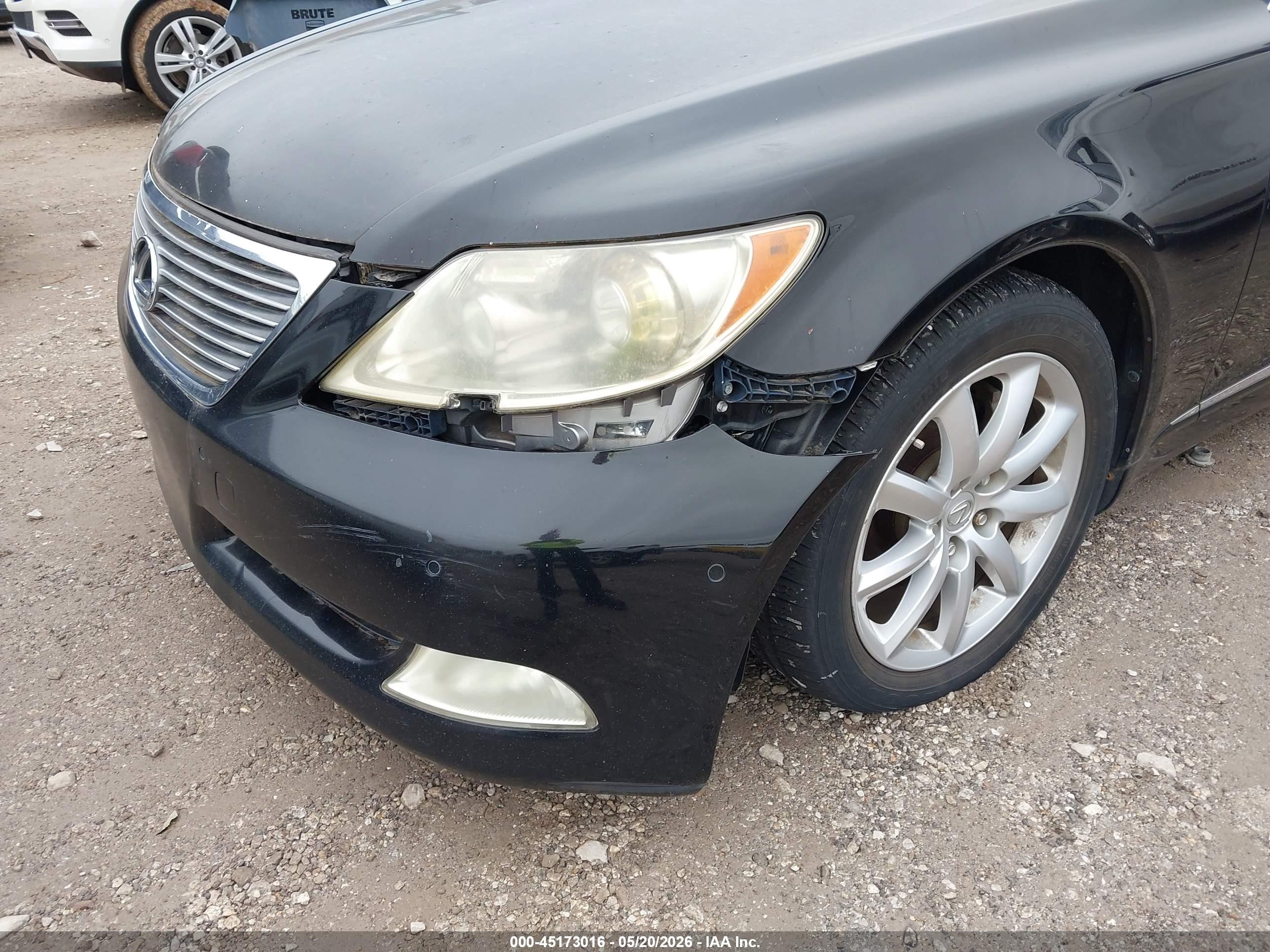 2007 Lexus Ls 460   Black vin: JTHBL46F775012418