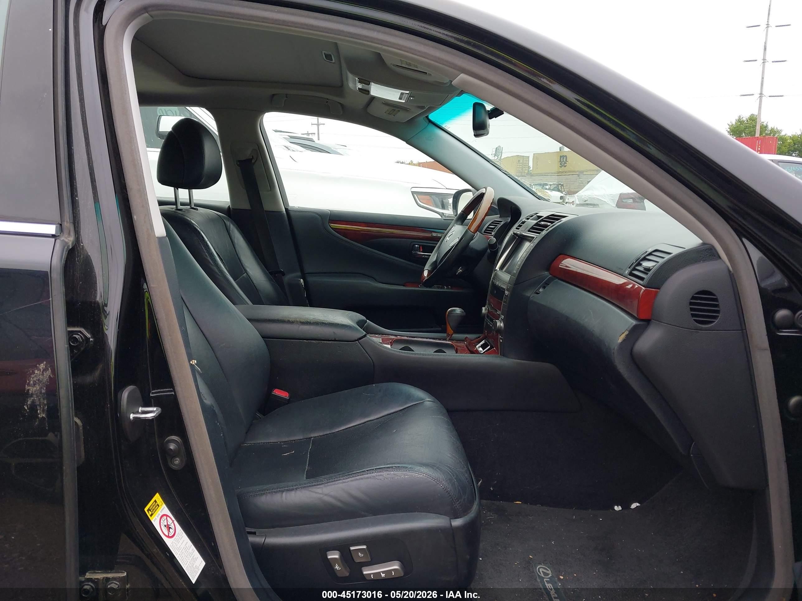 2007 Lexus Ls 460   Black vin: JTHBL46F775012418