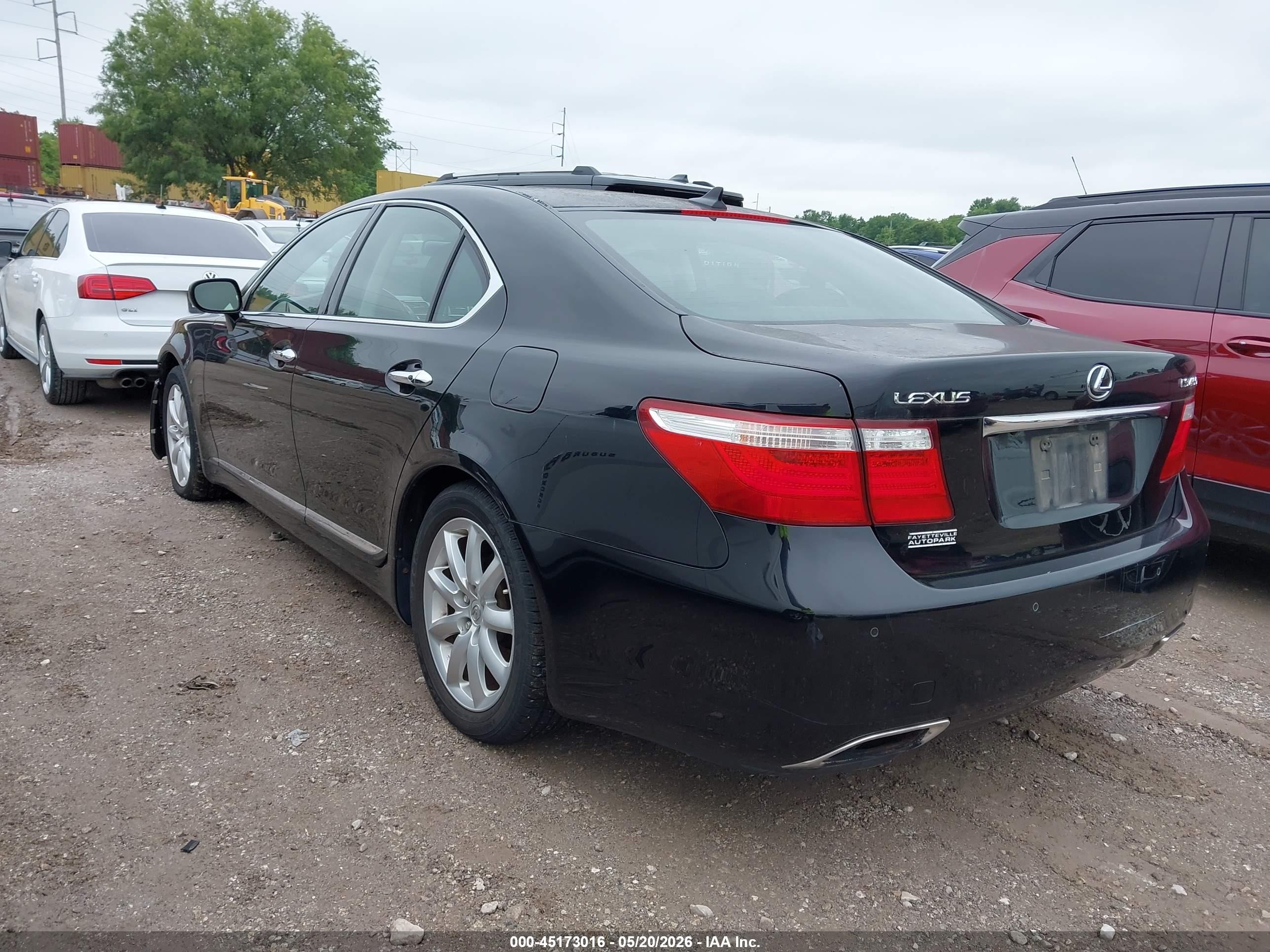 2007 Lexus Ls 460   Black vin: JTHBL46F775012418