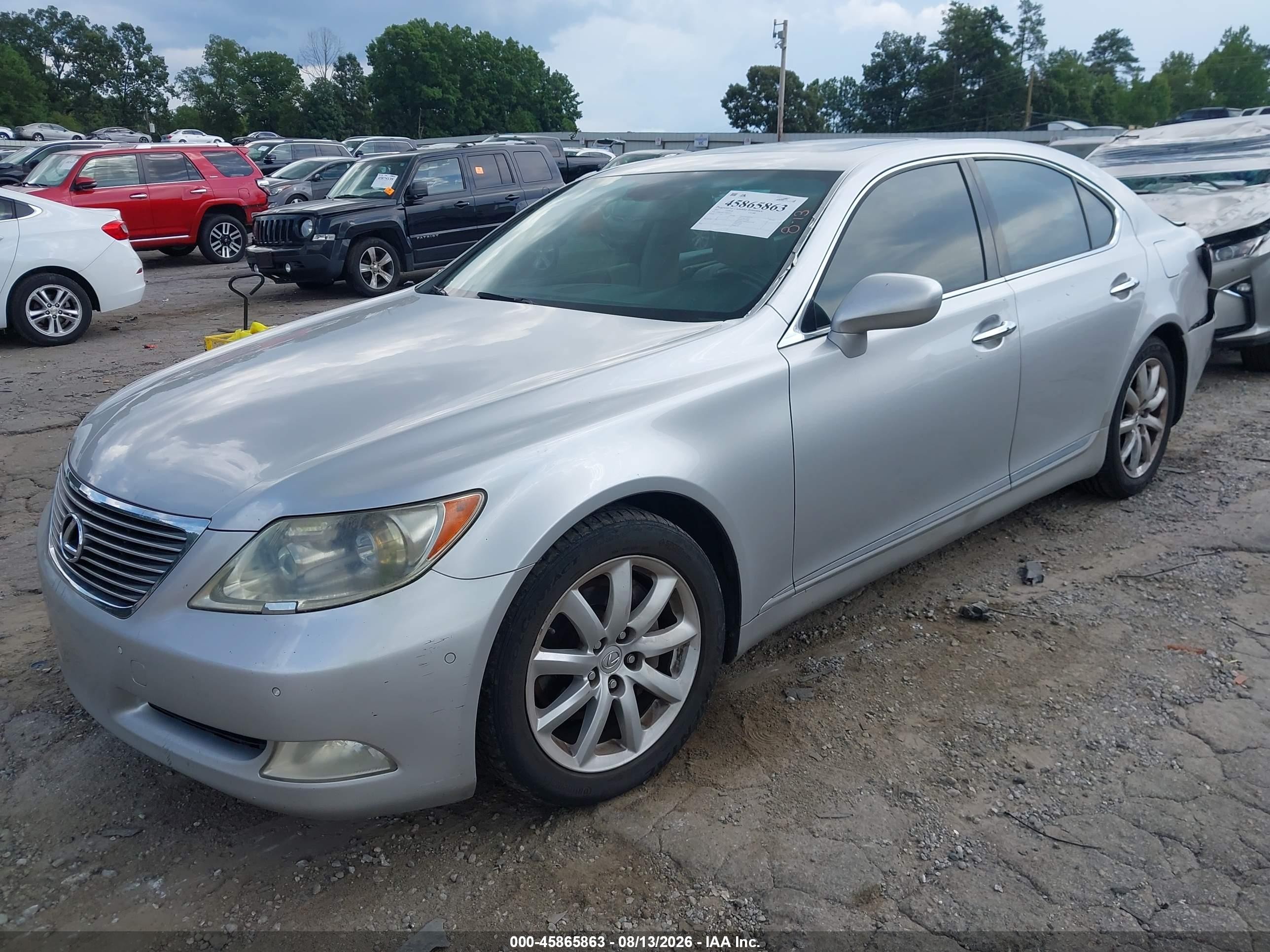 2007 Lexus Ls 460   Silver vin: JTHBL46F775026495