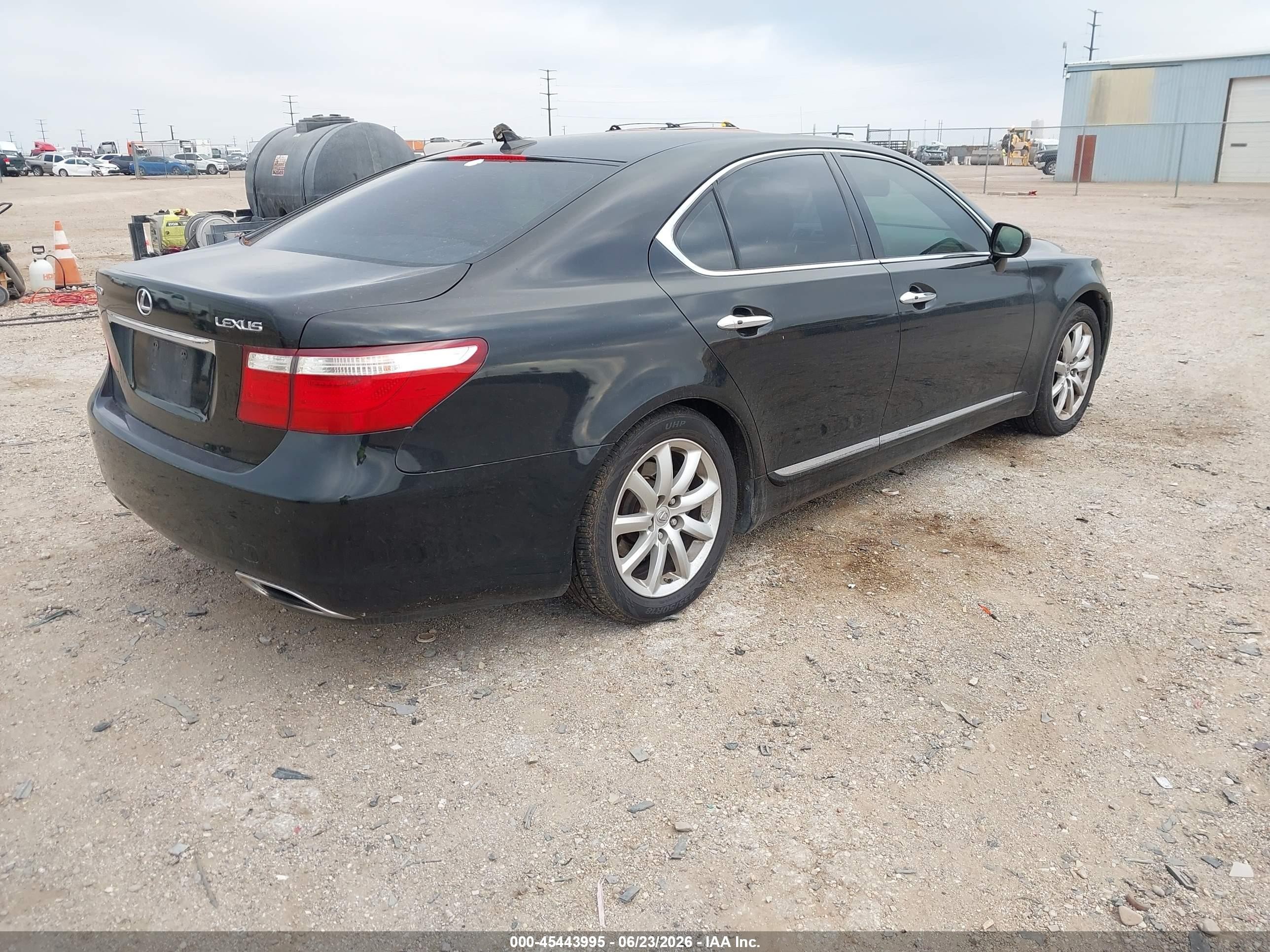 2007 Lexus Ls 460   Black vin: JTHBL46F775037710