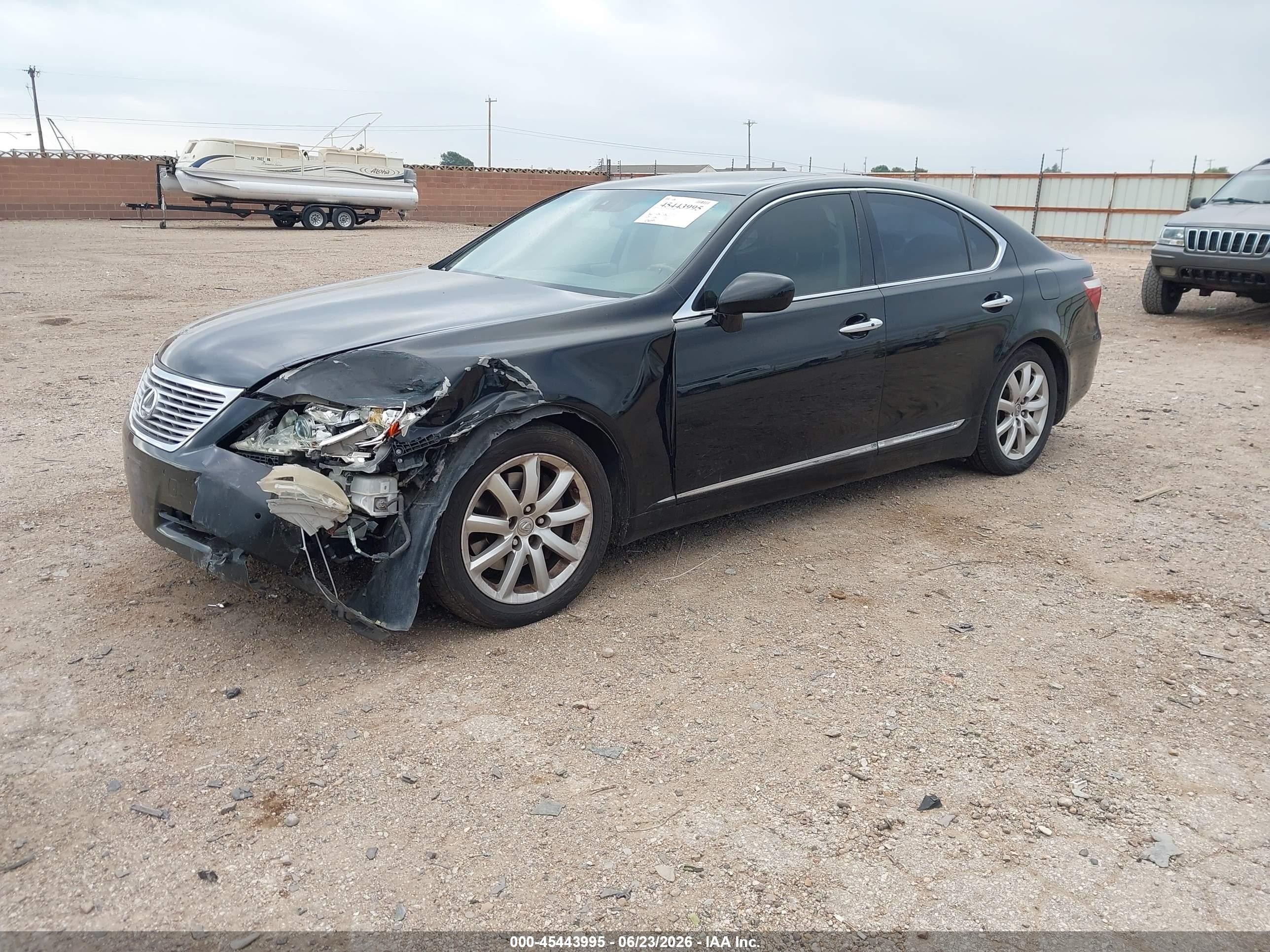 2007 Lexus Ls 460   Black vin: JTHBL46F775037710