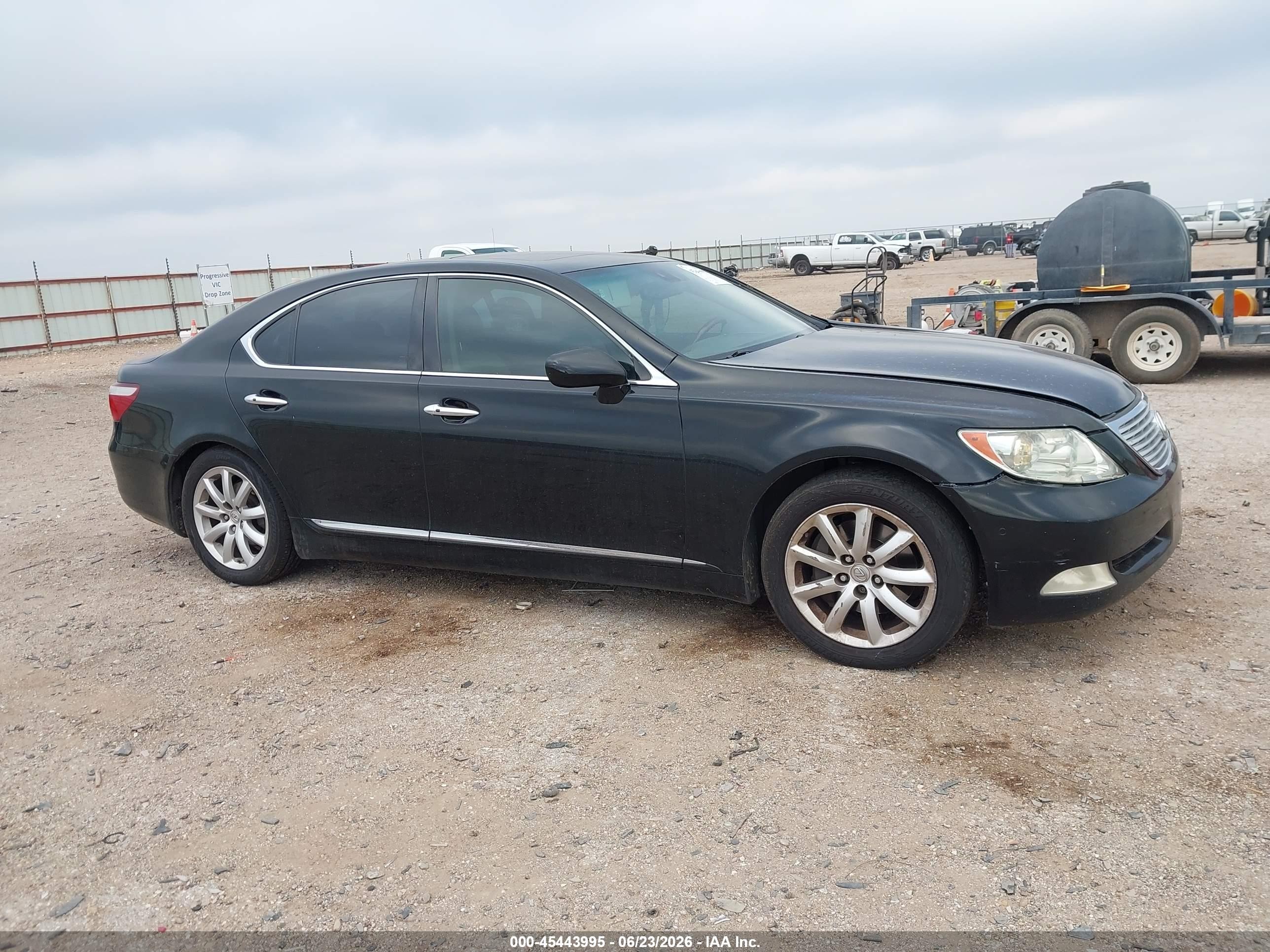 2007 Lexus Ls 460   Black vin: JTHBL46F775037710