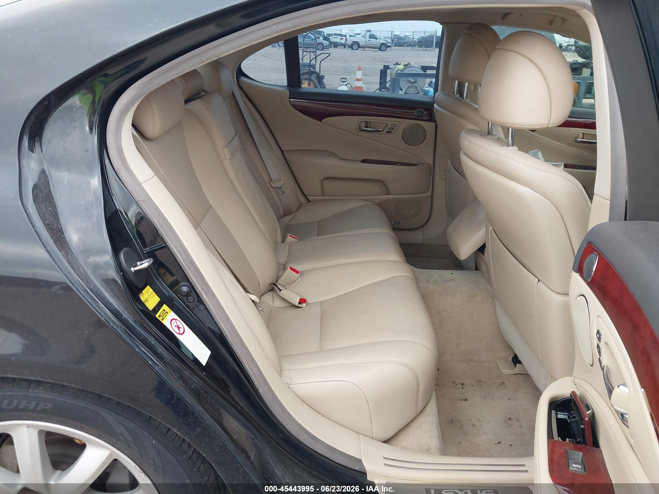 2007 Lexus Ls 460   Black vin: JTHBL46F775037710
