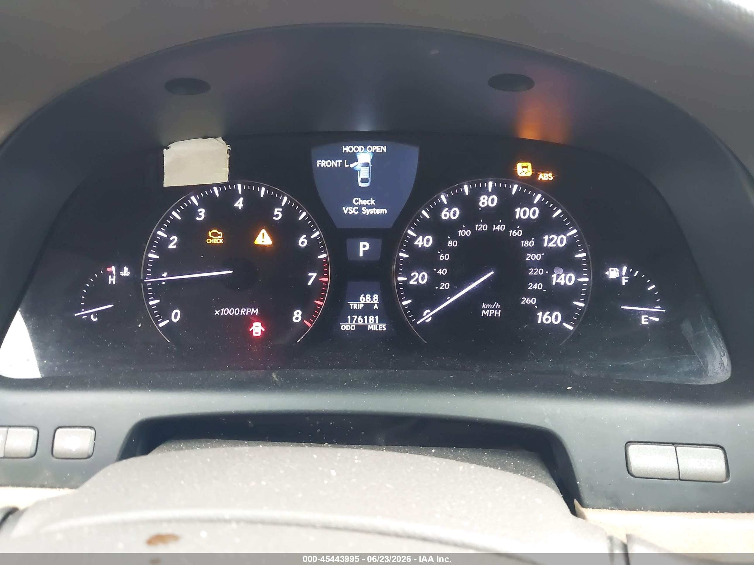 2007 Lexus Ls 460   Black vin: JTHBL46F775037710