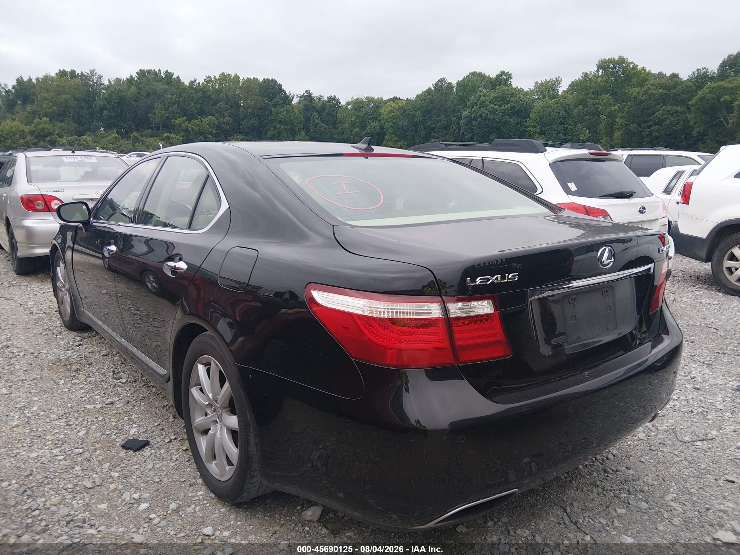 2007 Lexus Ls 460   Black vin: JTHBL46F775043071