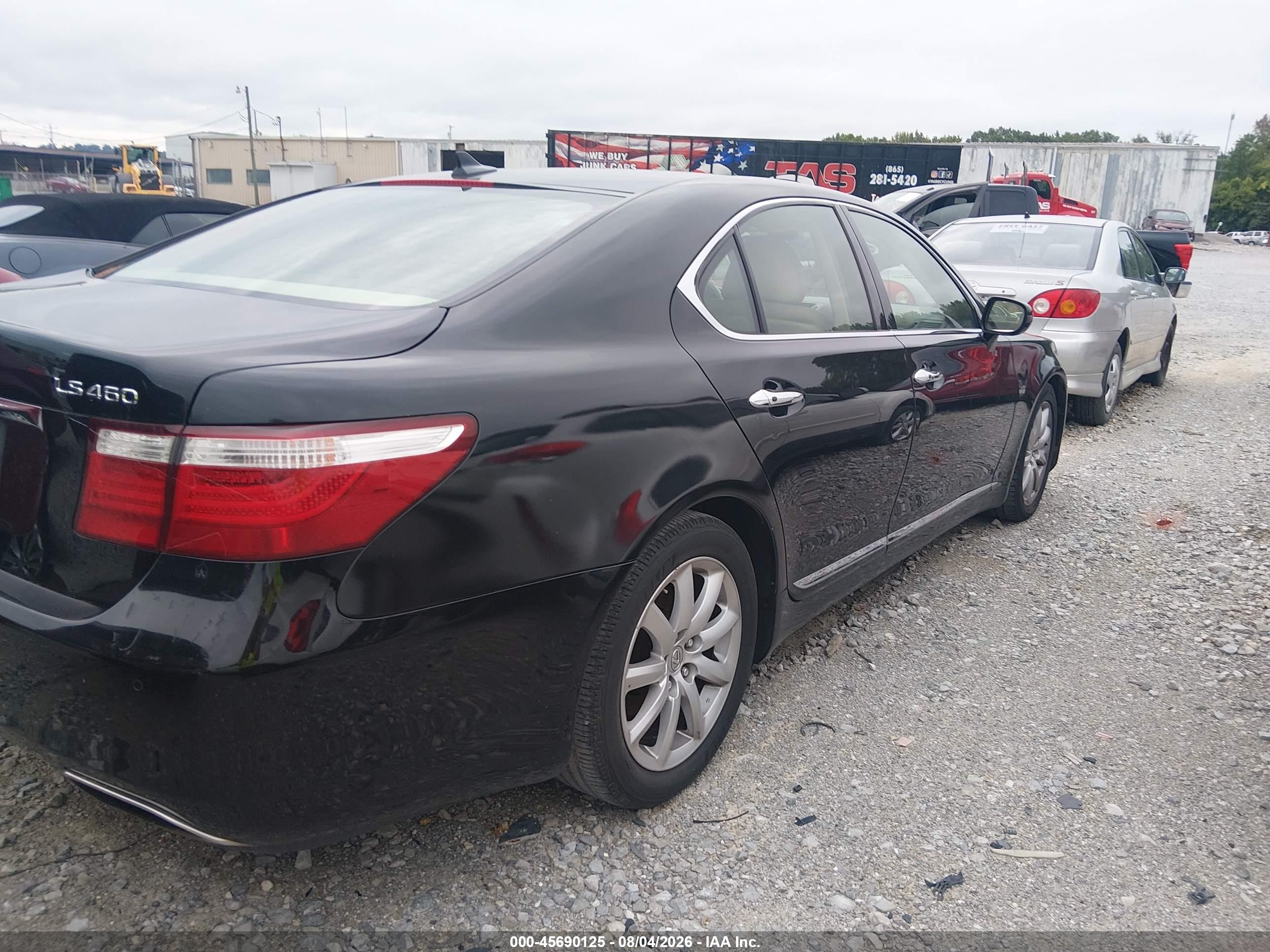 2007 Lexus Ls 460   Black vin: JTHBL46F775043071