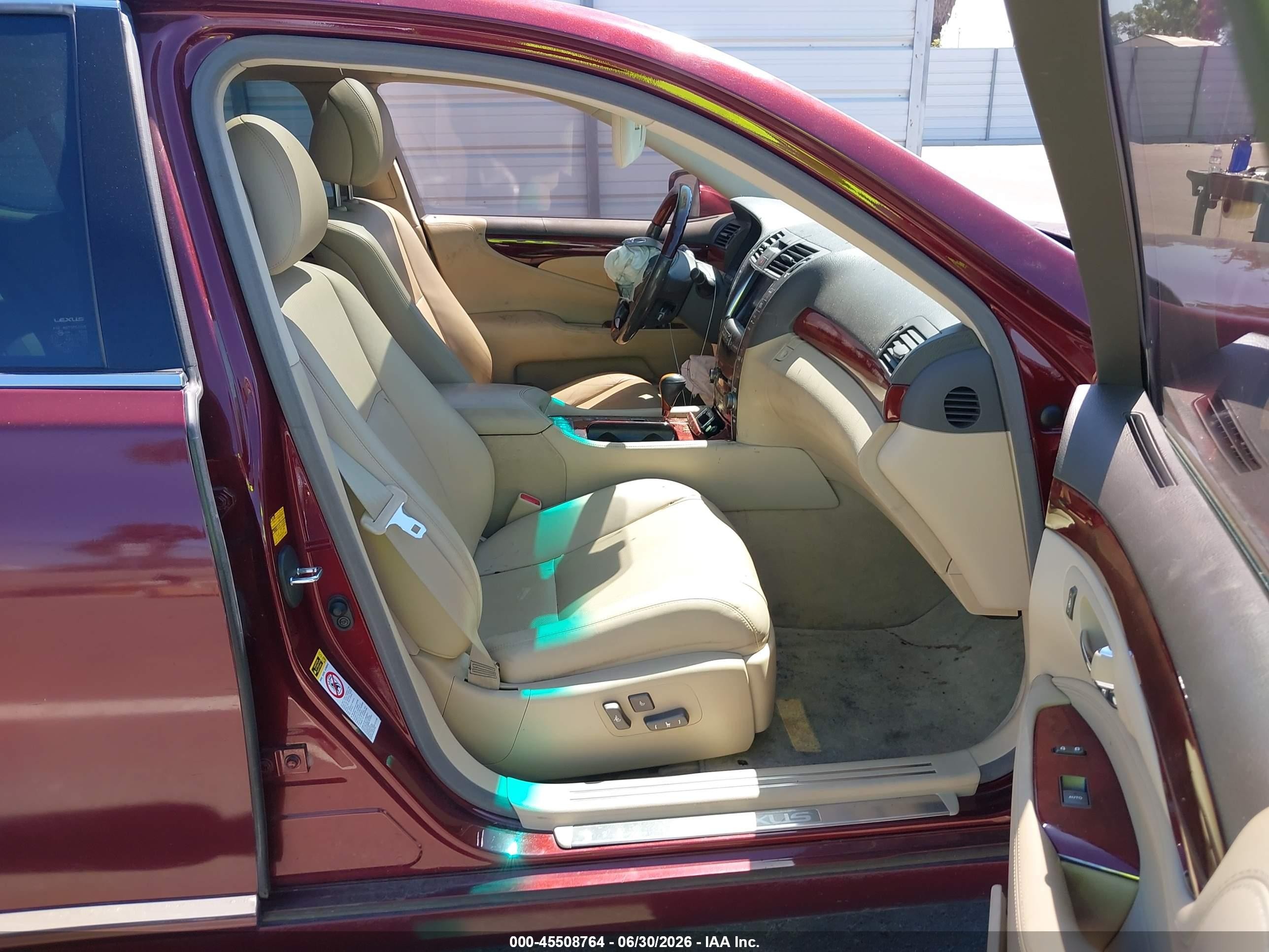 2007 Lexus Ls 460   Red vin: JTHBL46F775051087