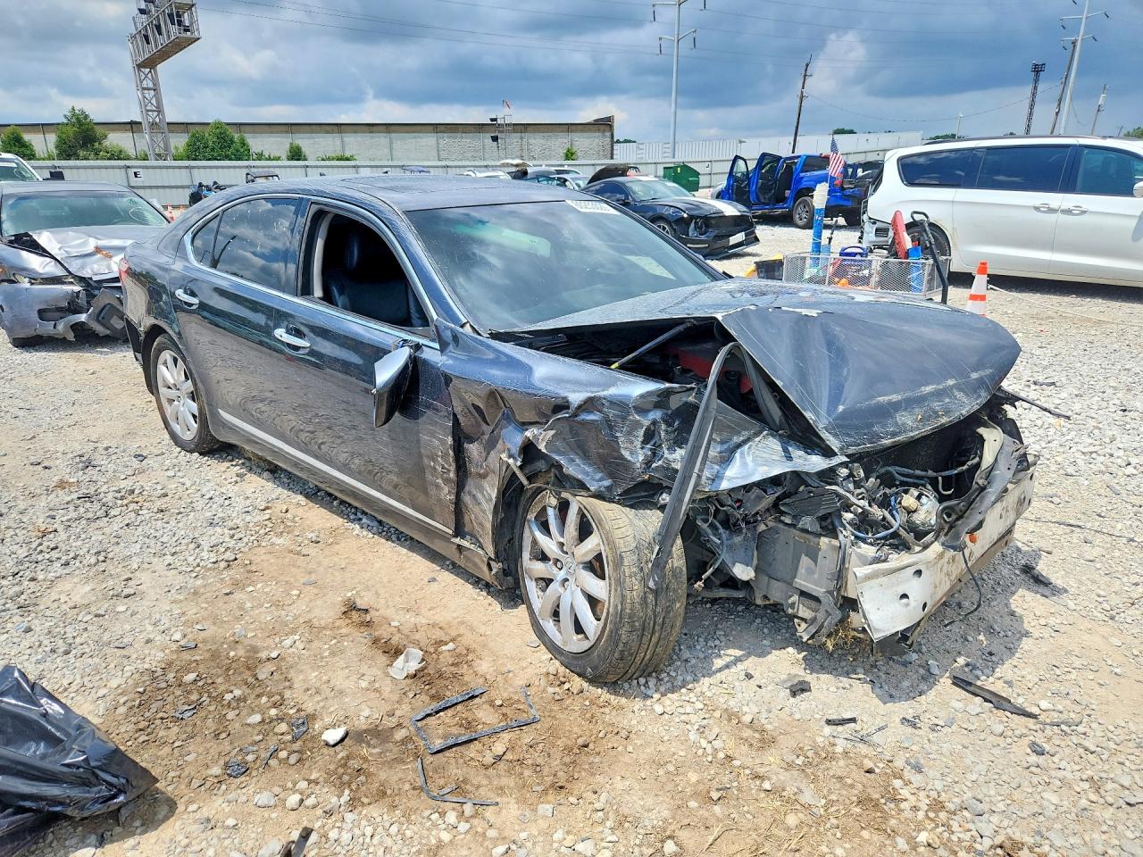 2007 Lexus Ls 460 Gray vin: JTHBL46F875041684