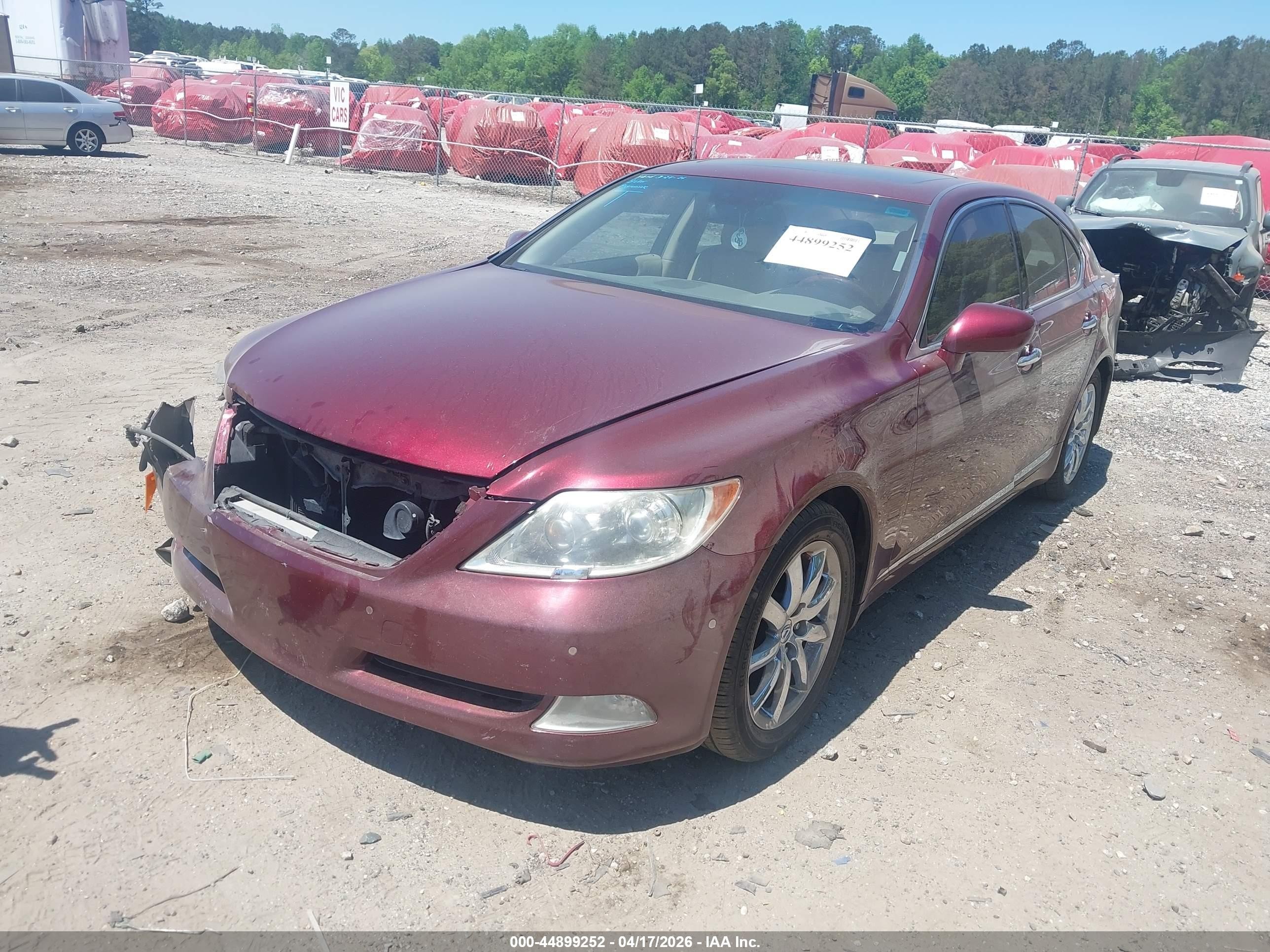 2008 Lexus Ls 460 Burgundy vin: JTHBL46F885071396