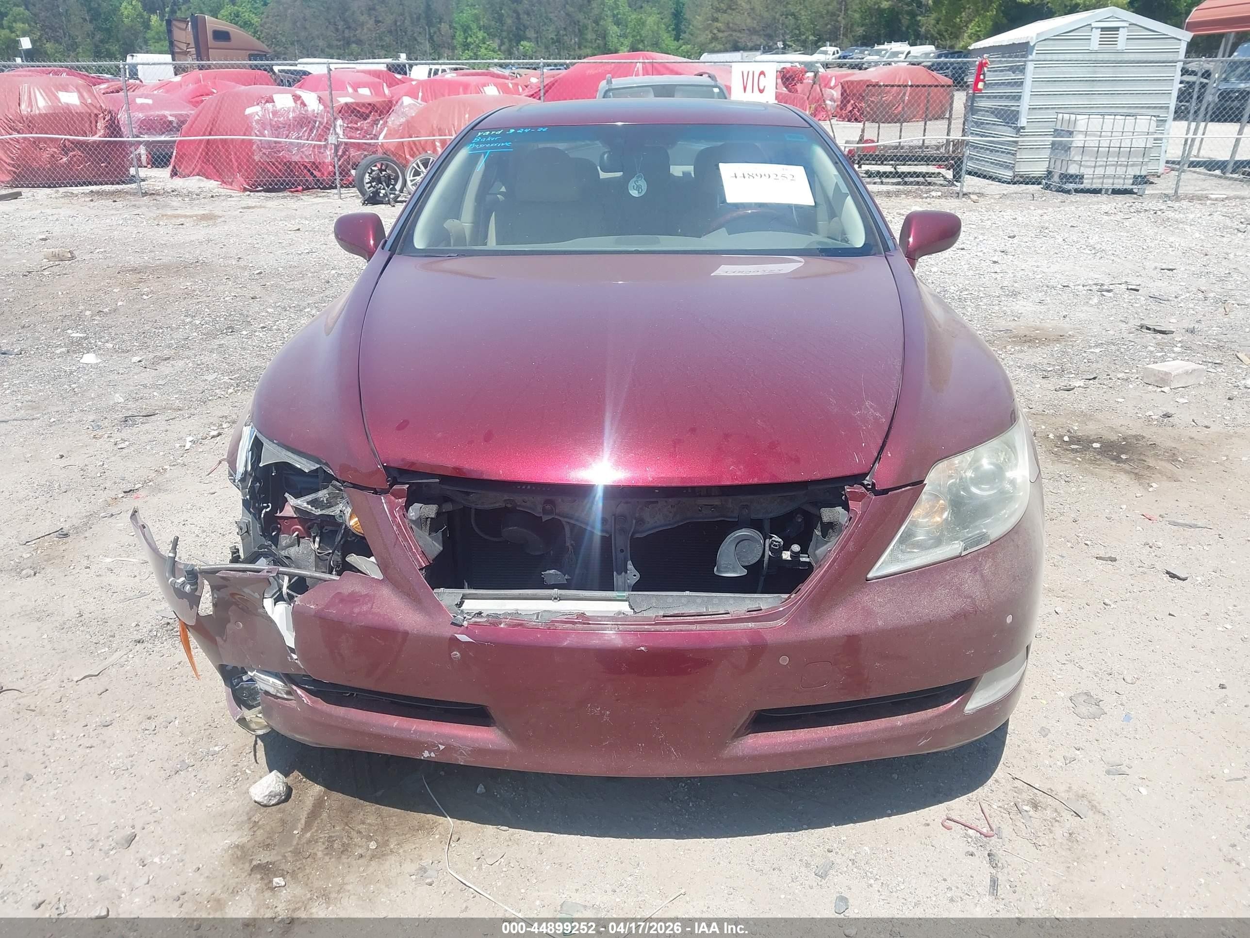 2008 Lexus Ls 460 Burgundy vin: JTHBL46F885071396