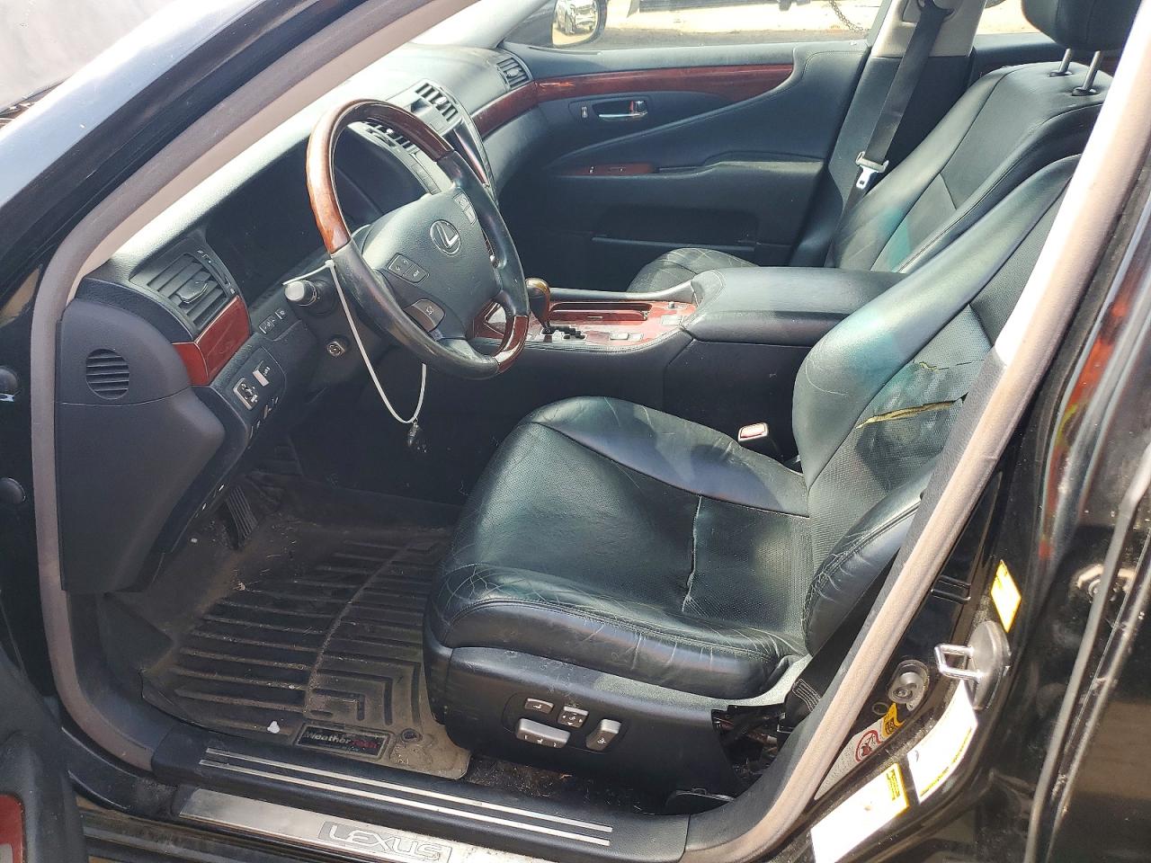 2008 Lexus Ls 460 Black vin: JTHBL46F885076002