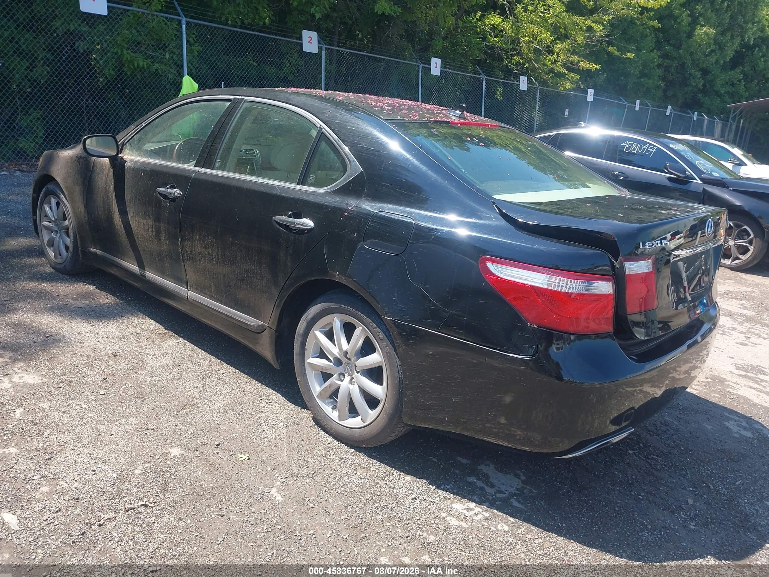 2008 Lexus Ls 460   Черный vin: JTHBL46F885077845