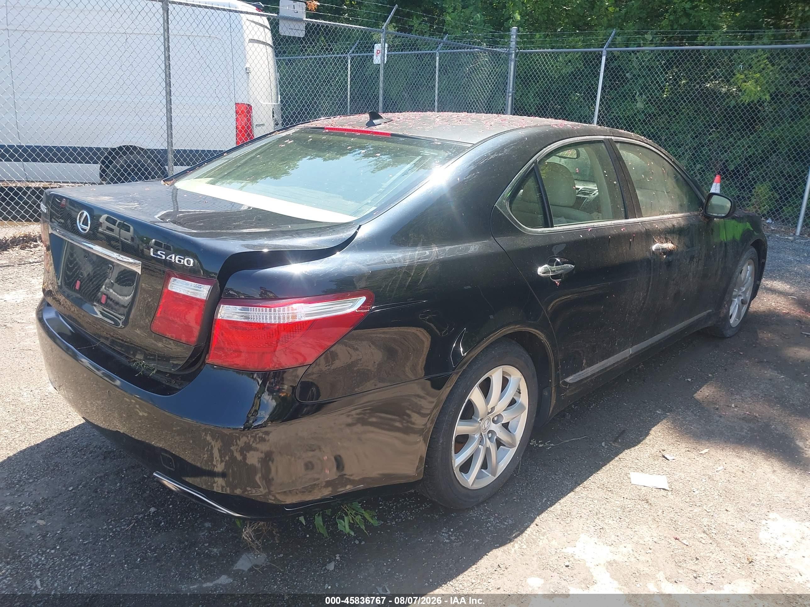 2008 Lexus Ls 460   Черный vin: JTHBL46F885077845