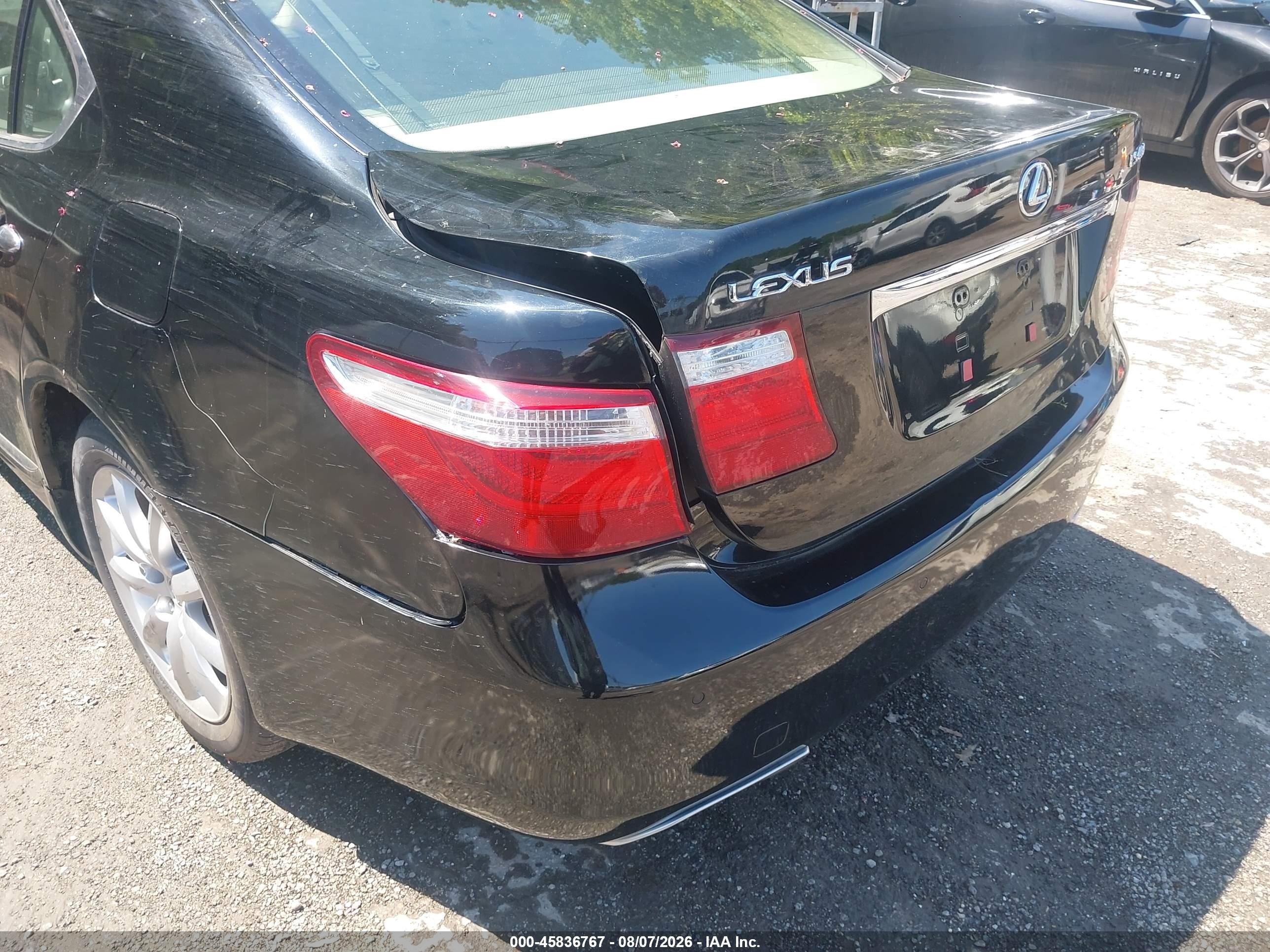 2008 Lexus Ls 460   Черный vin: JTHBL46F885077845