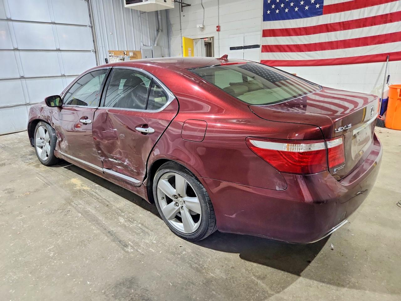 2009 Lexus Ls 460 Maroon vin: JTHBL46F895087552